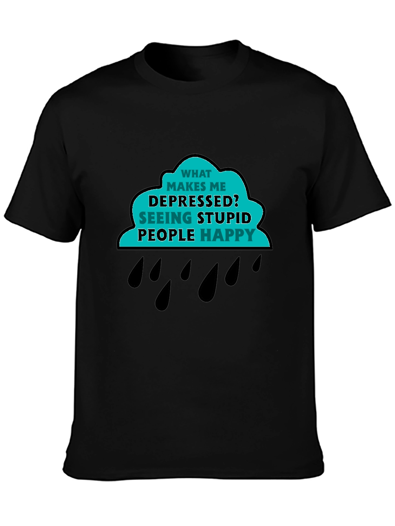 Depressed Seeing Stupid People T-Shirt - Funny Sarcastic Tee