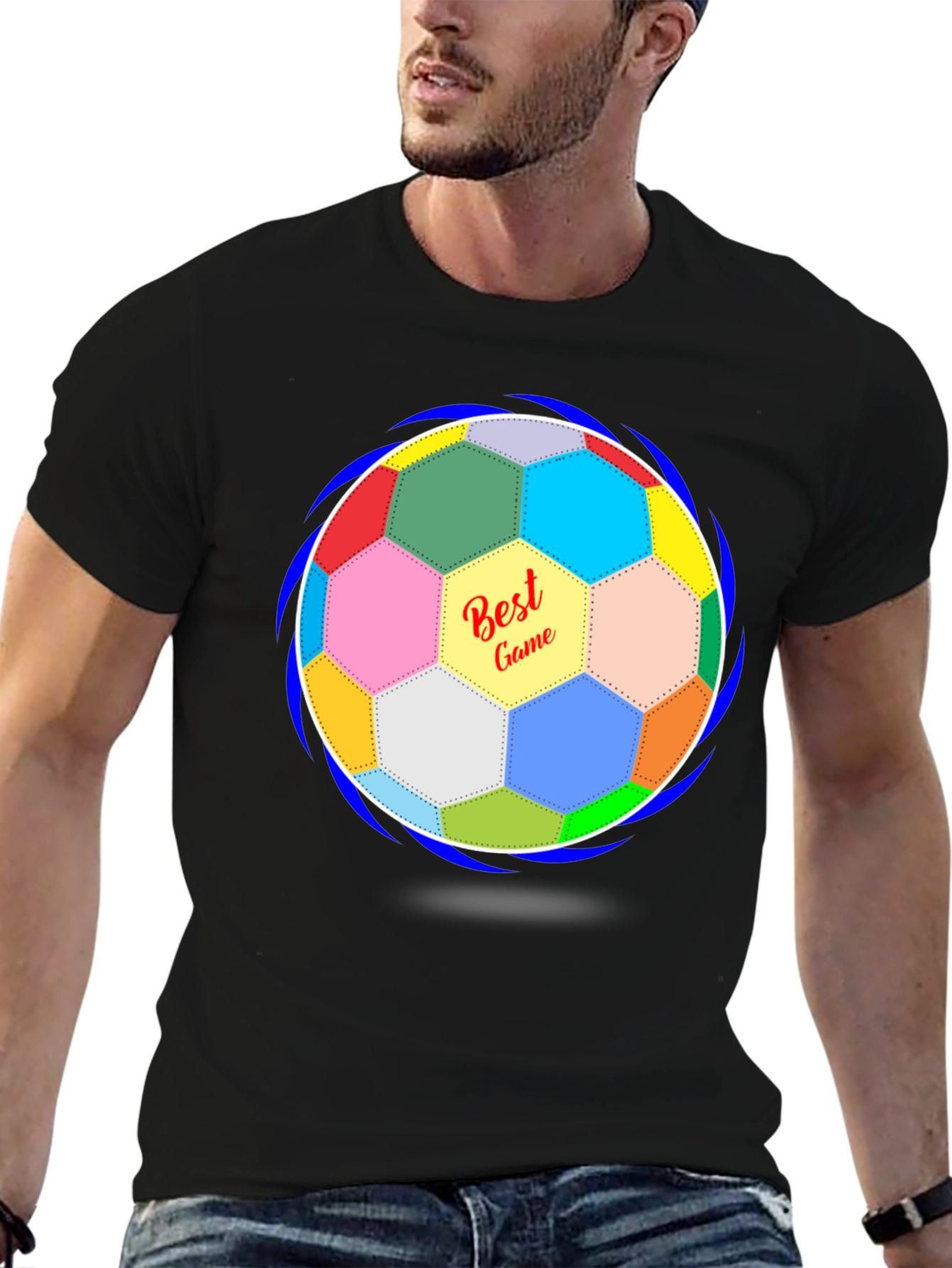 Best Game Soccer Ball Graphic T-Shirt