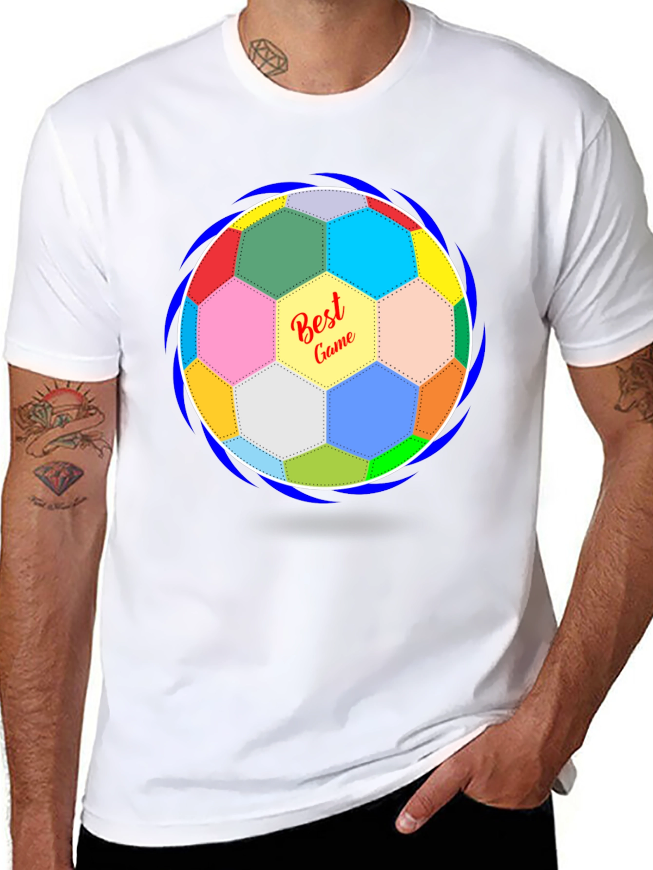Best Game Soccer Ball Graphic T-Shirt