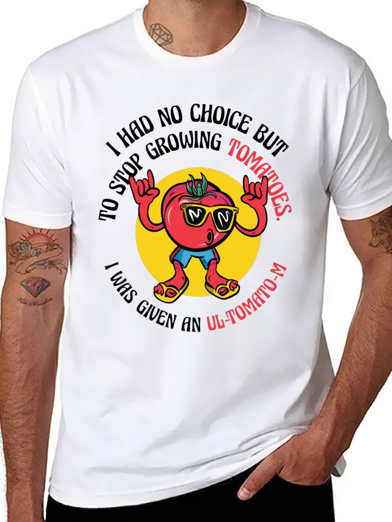Tomato Graphic Tee - Funny Vegetable Humor