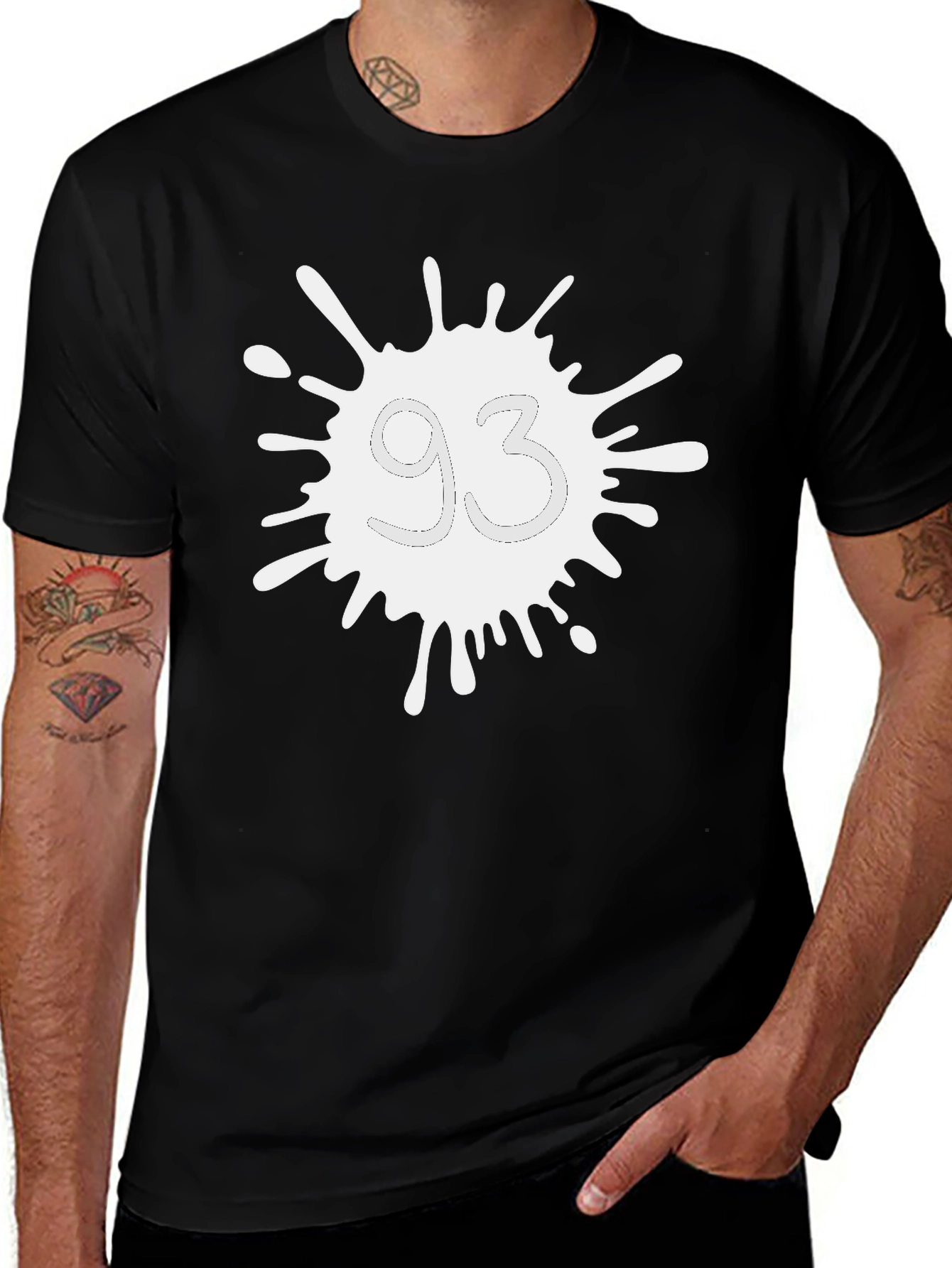 Abstract 93 Design Black Tee