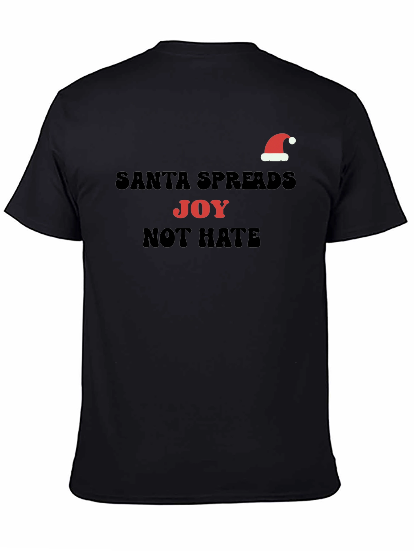 Santa Spreads Joy Graphic T-Shirt - Holiday Cheer