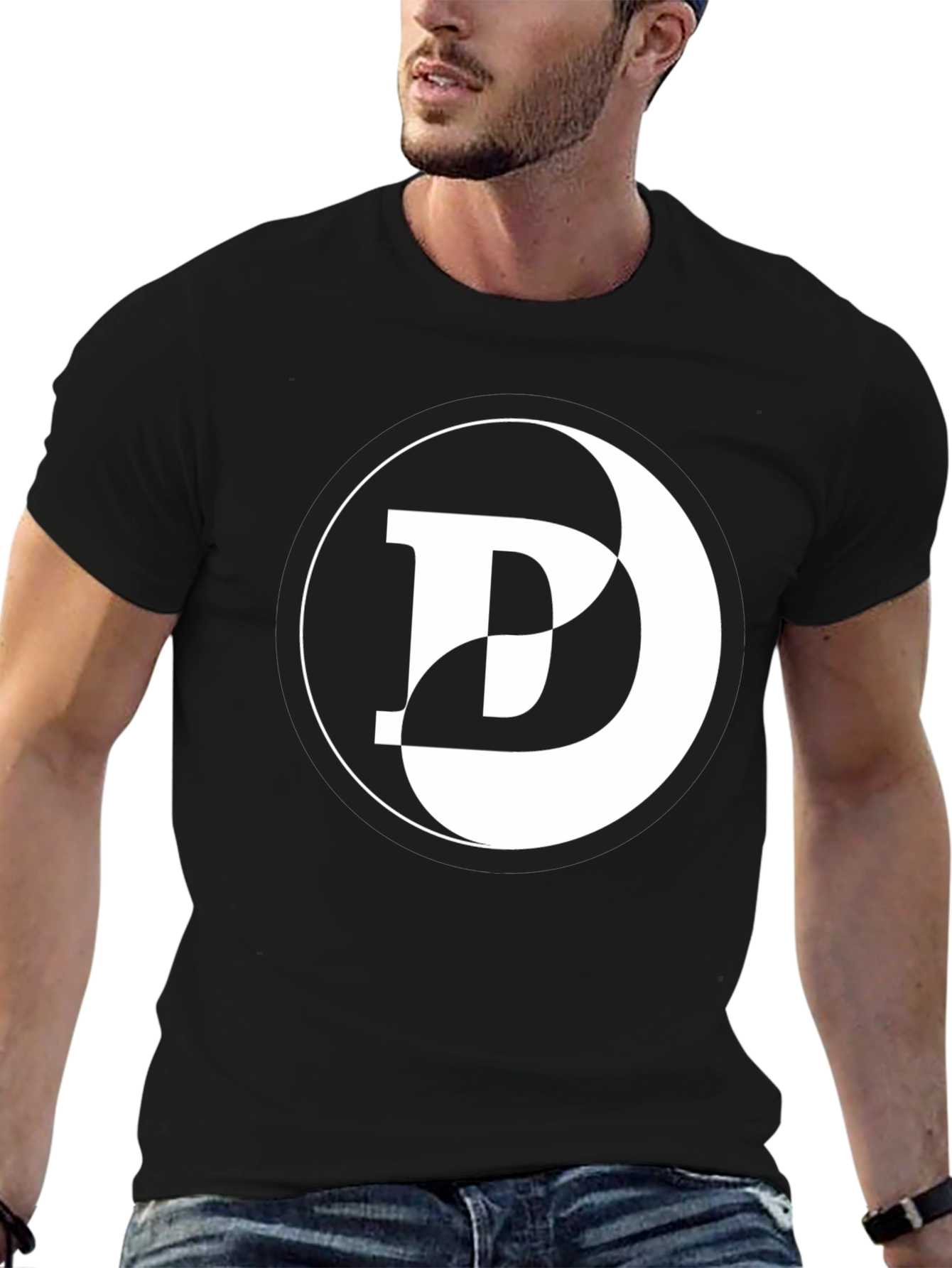 Yin Yang D Graphic Black T-Shirt