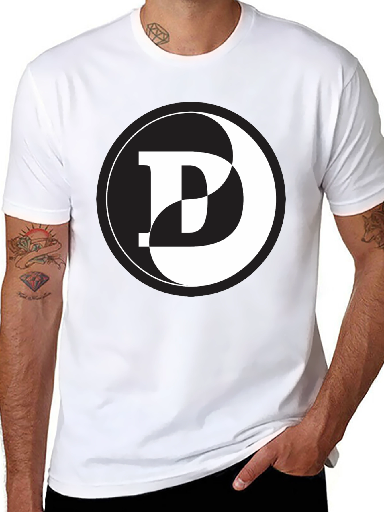 Yin Yang D Graphic Black T-Shirt