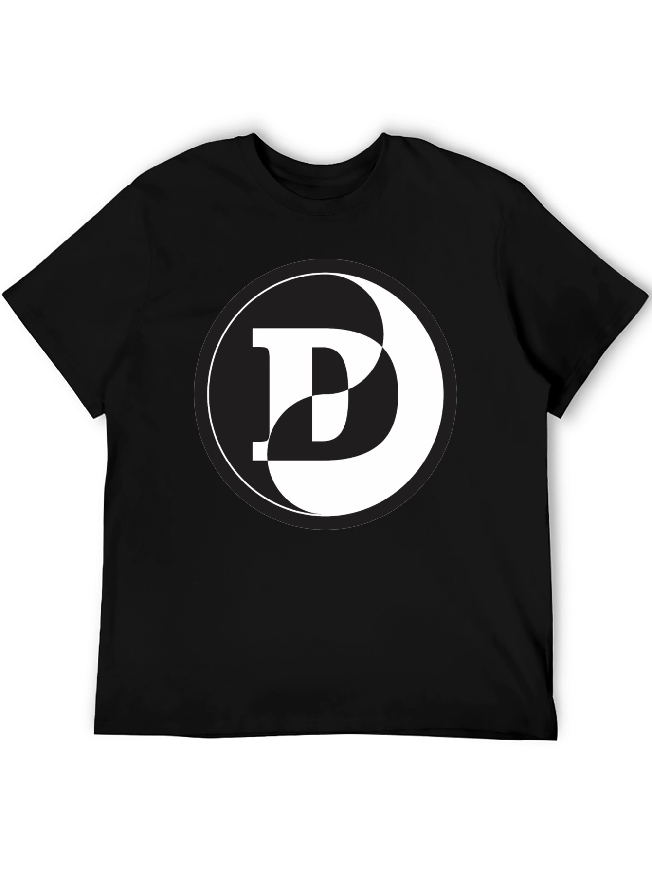 Yin Yang D Graphic Black T-Shirt