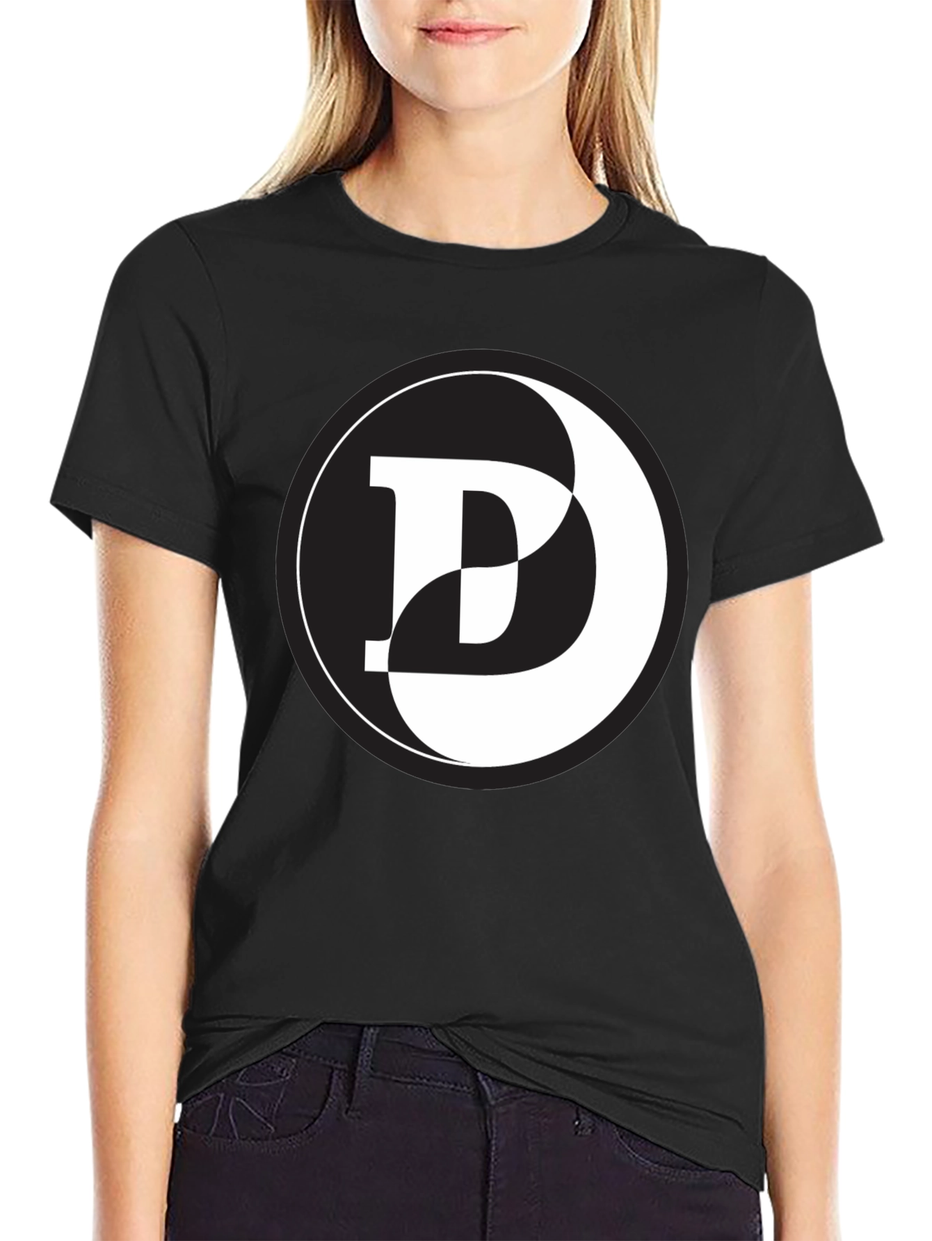 Yin Yang D Graphic Black T-Shirt