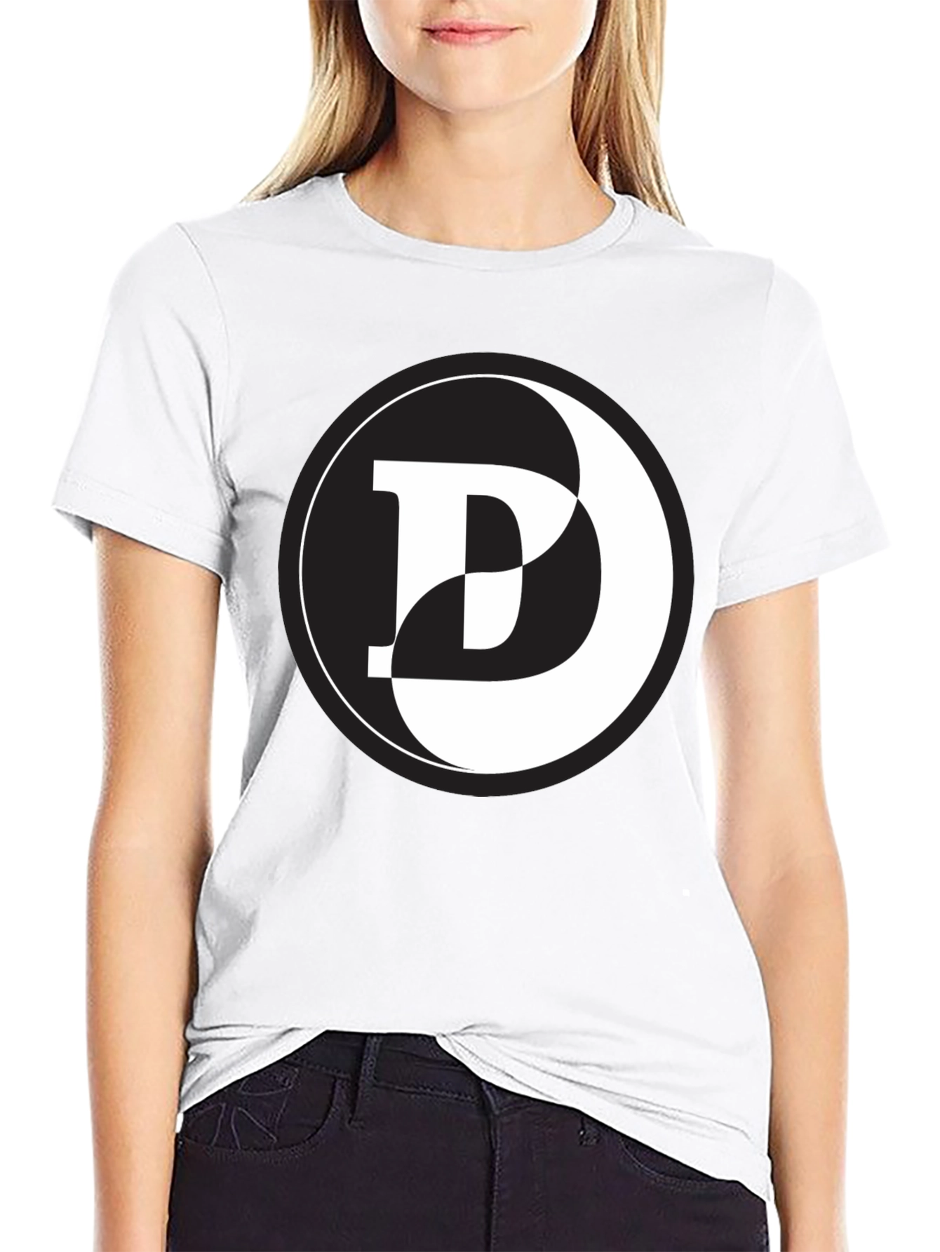 Yin Yang D Graphic Black T-Shirt