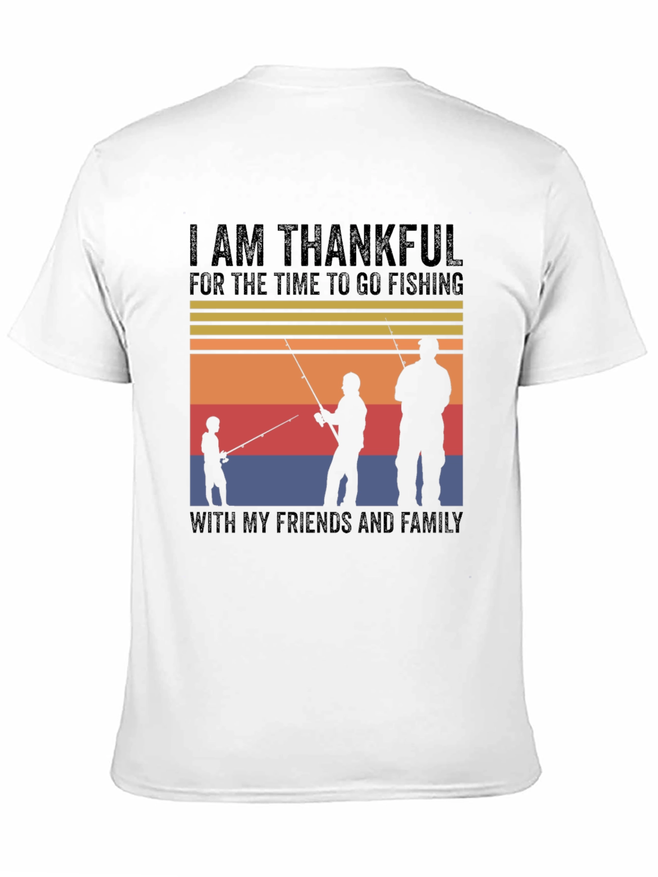 Thankful Fishing Friends Family T-Shirt