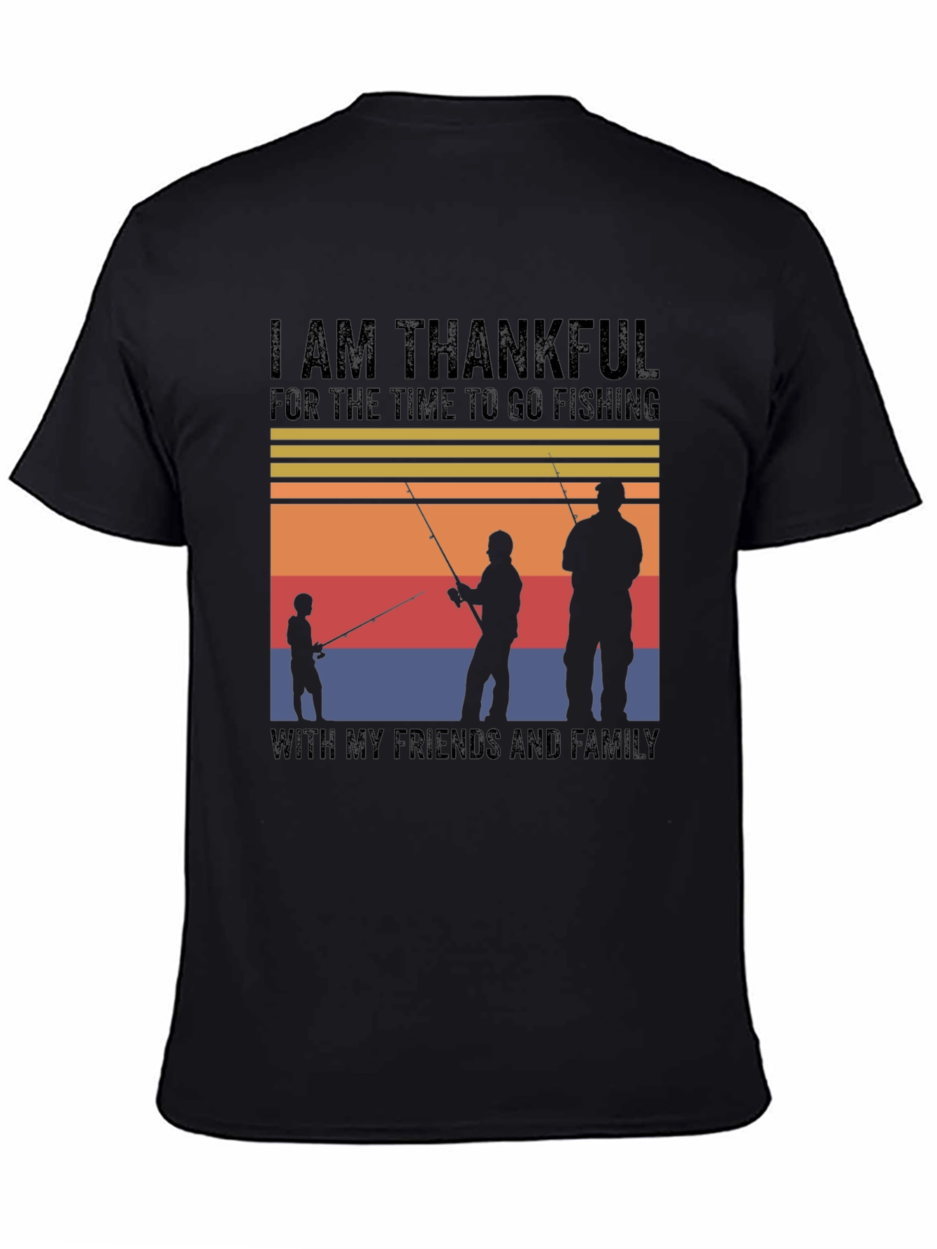Thankful Fishing Friends Family T-Shirt