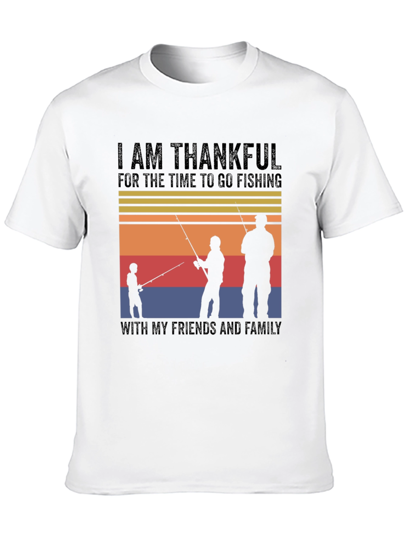 Thankful Fishing Friends Family T-Shirt