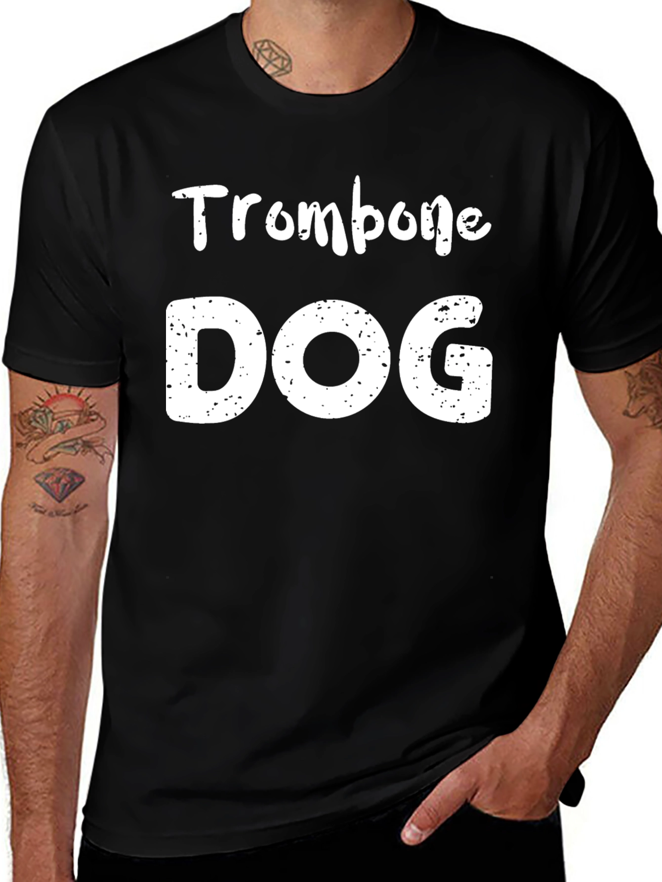 Trombone Dog Graphic T-Shirt