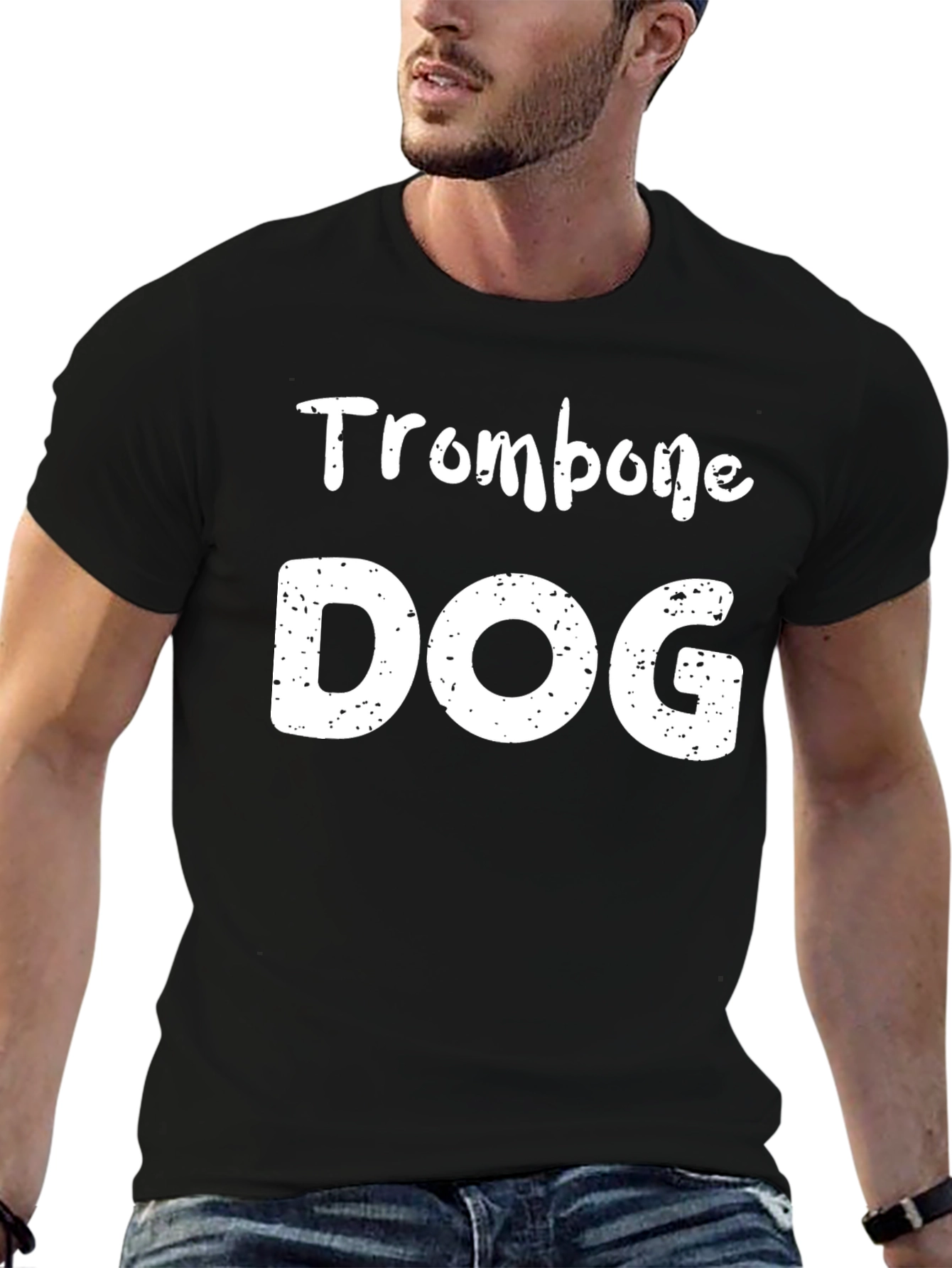Trombone Dog Graphic T-Shirt