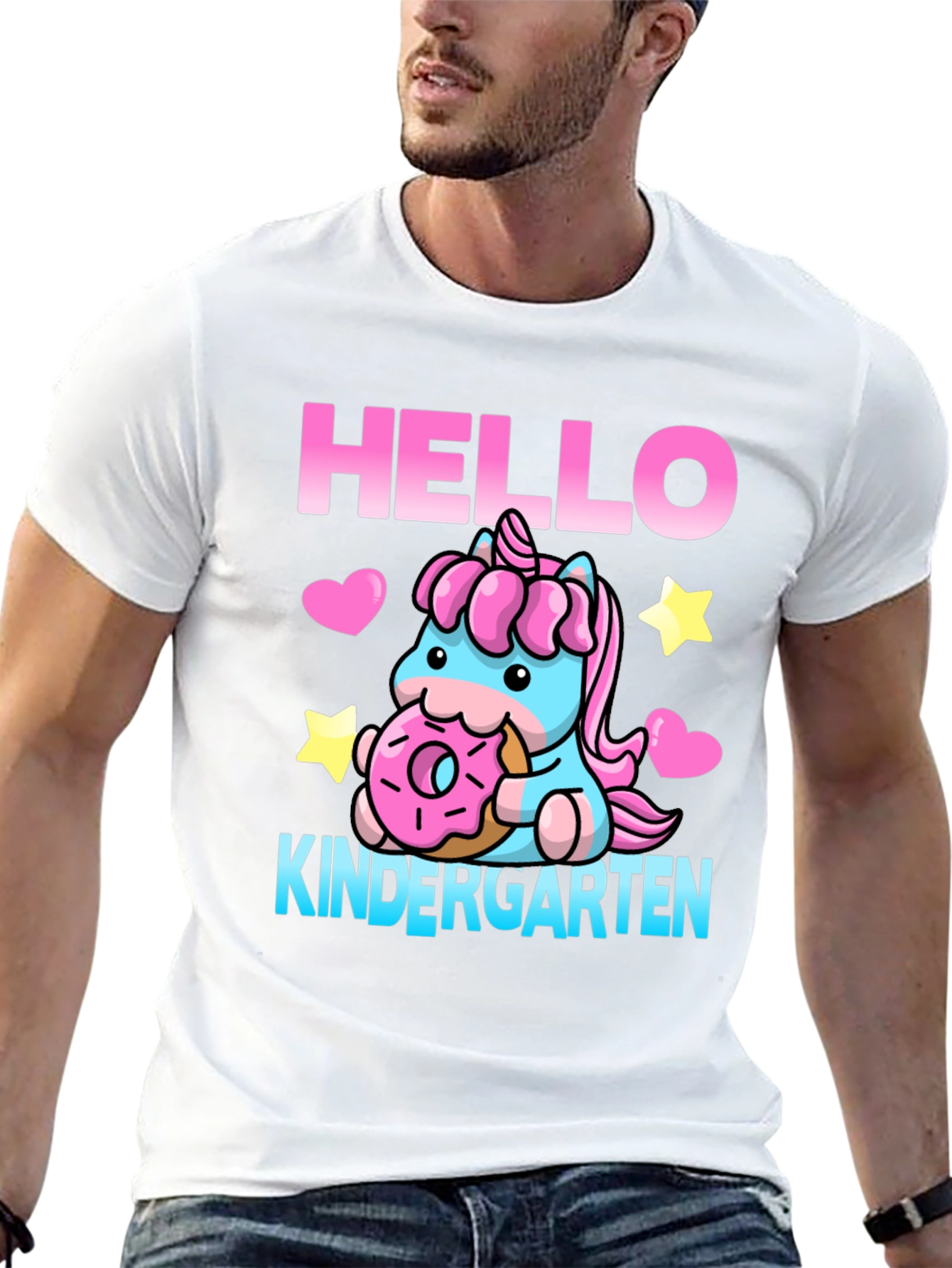 Hello Kindergarten Unicorn Donut T-Shirt