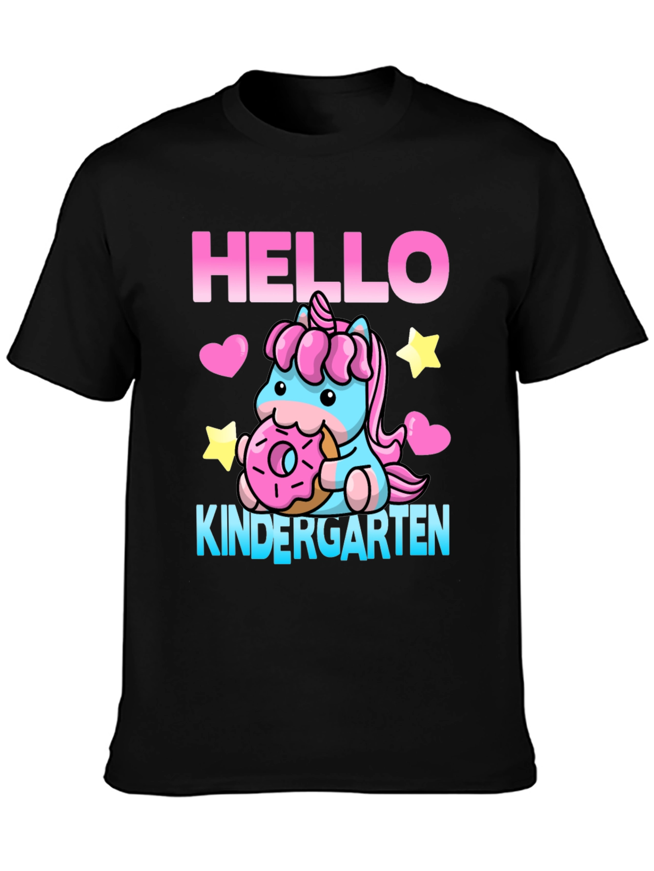 Hello Kindergarten Unicorn Donut T-Shirt