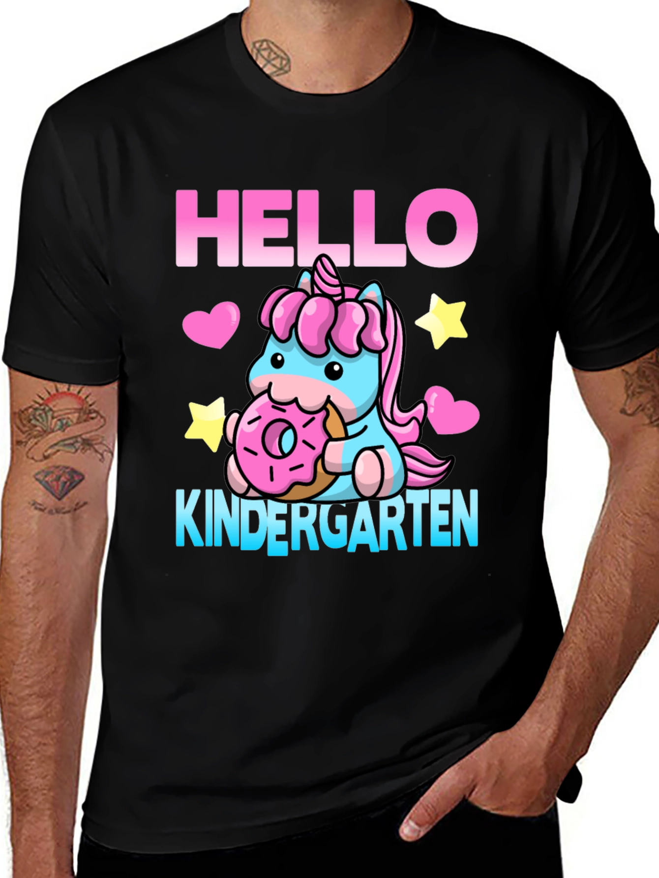 Hello Kindergarten Unicorn Donut T-Shirt