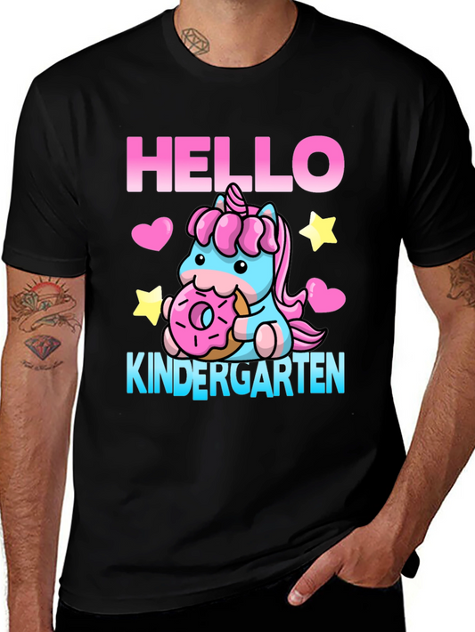 Hello Kindergarten Unicorn Donut T-Shirt