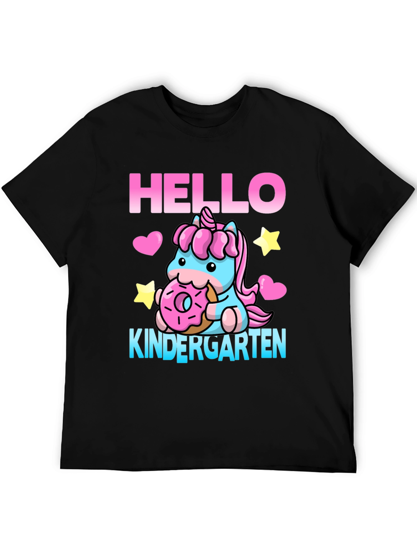 Hello Kindergarten Unicorn Donut T-Shirt