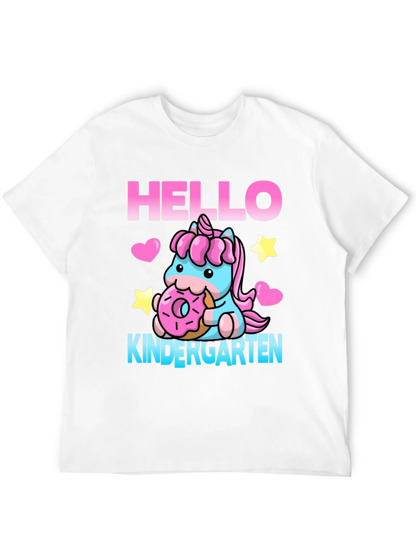 Hello Kindergarten Unicorn Donut T-Shirt