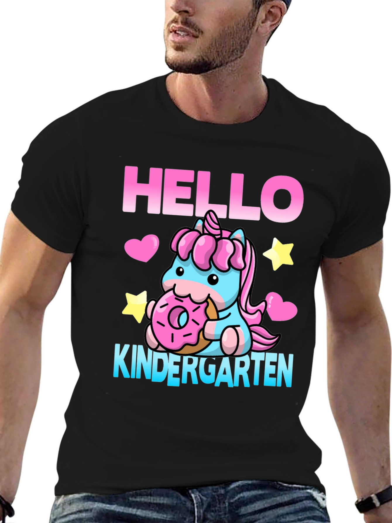 Hello Kindergarten Unicorn Donut T-Shirt