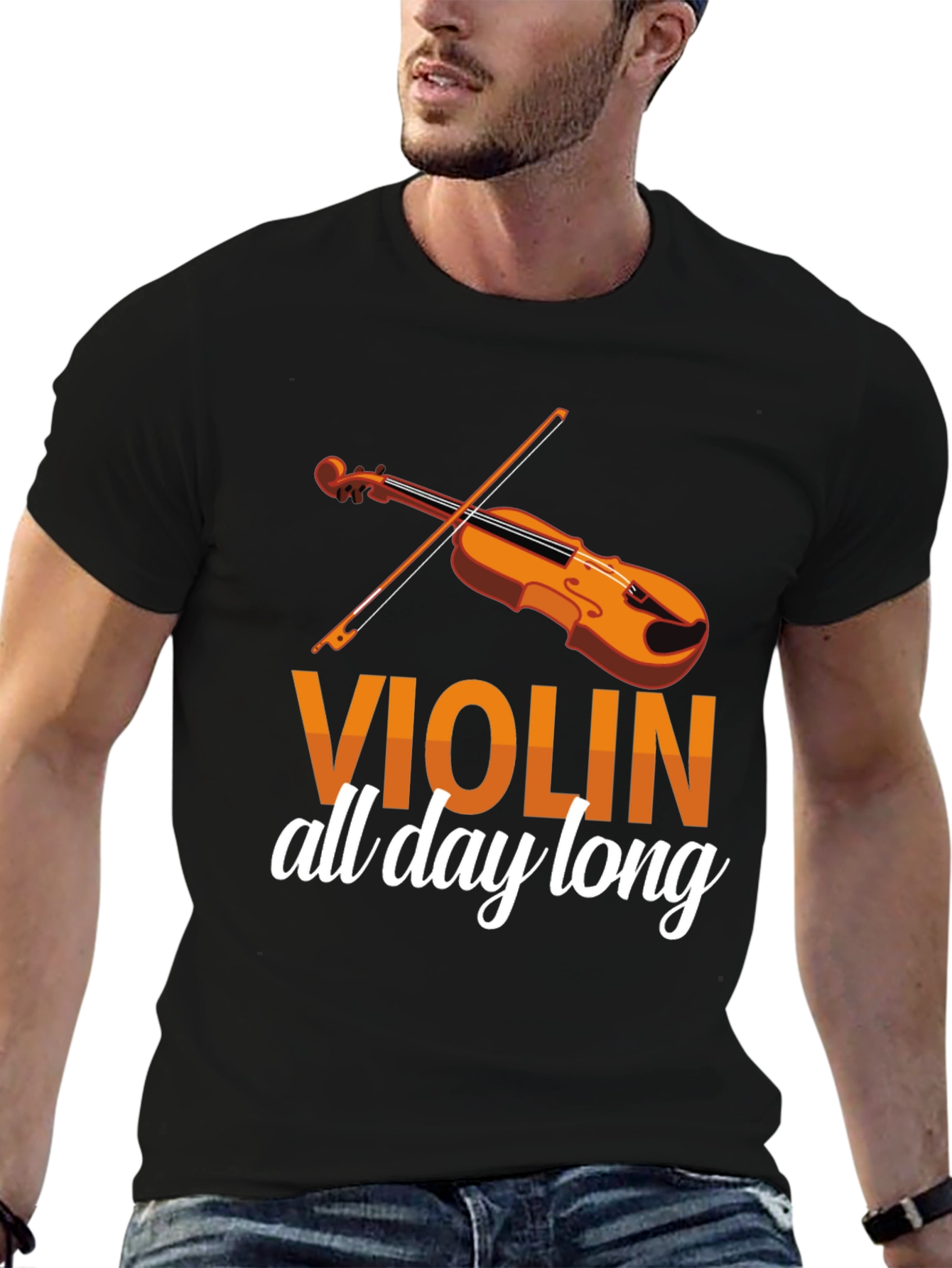 Violin All Day Long Graphic T-Shirt