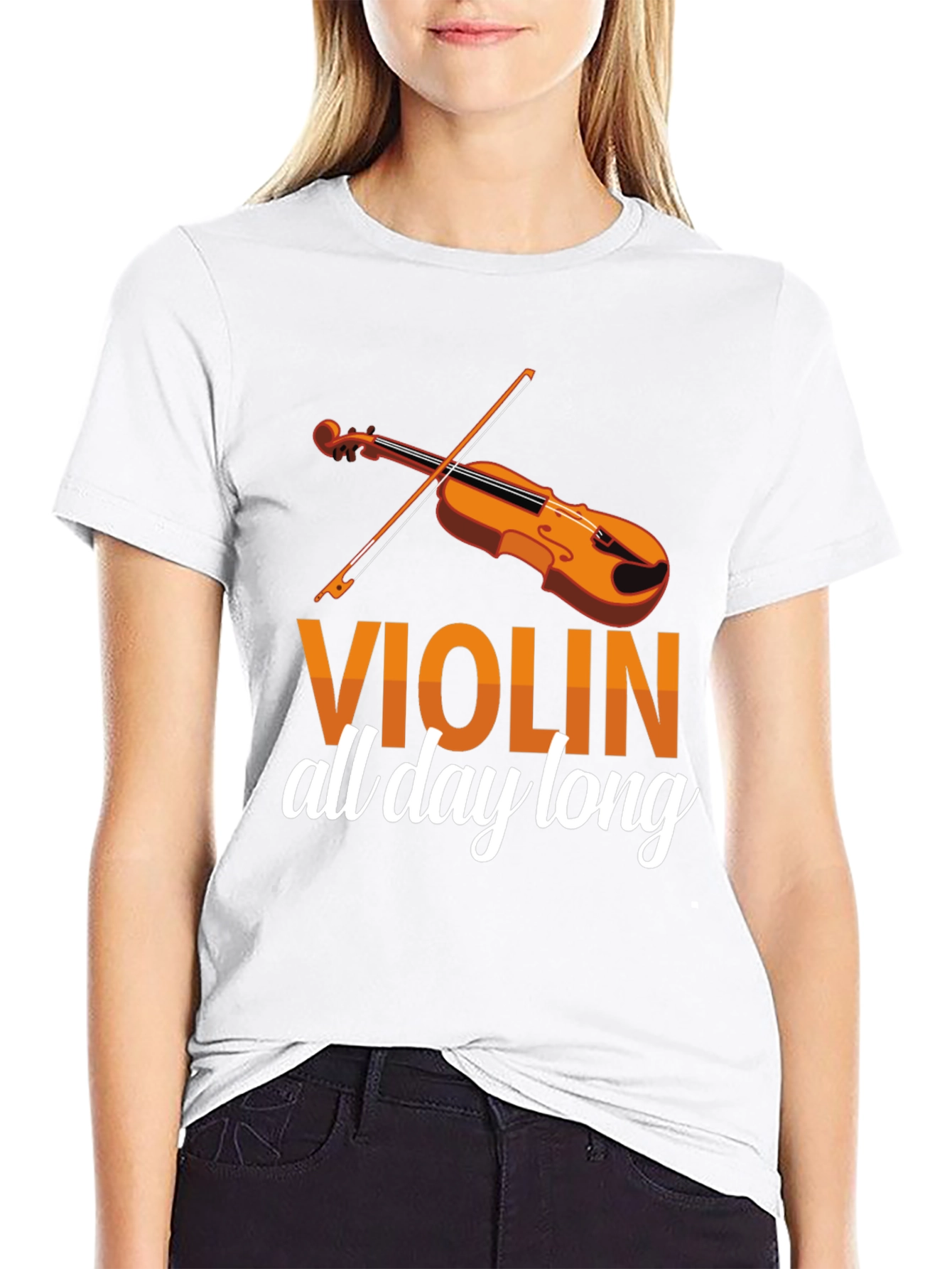 Violin All Day Long Graphic T-Shirt
