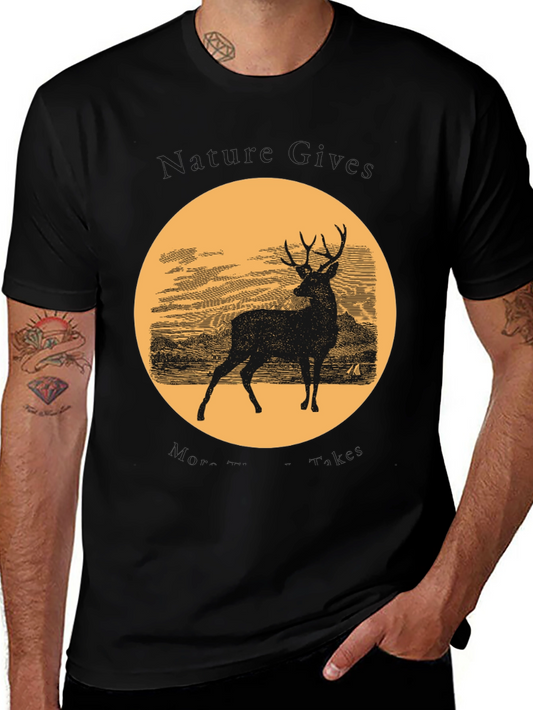 Deer Silhouette Graphic T-Shirt