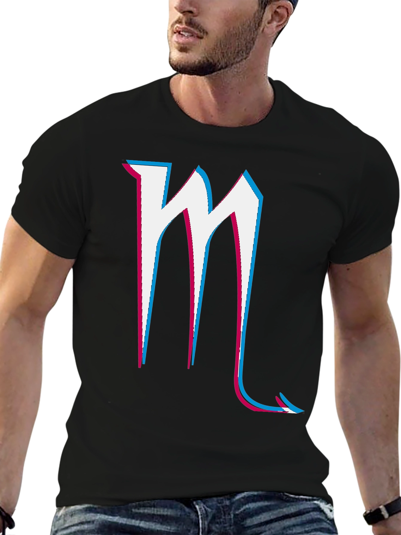 Scorpio Symbol Graphic Tee - Black