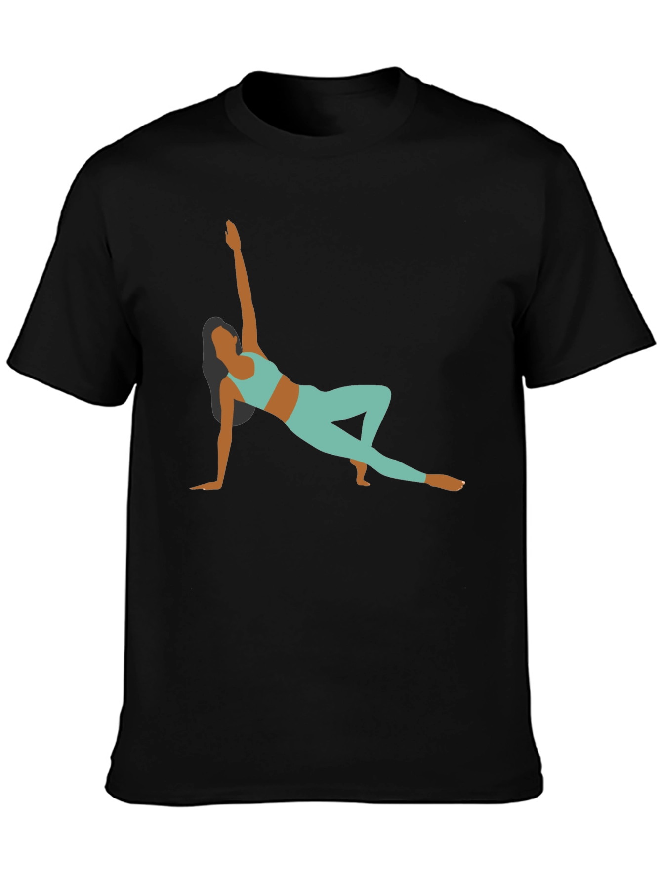 Yoga Pose Graphic Black T-Shirt