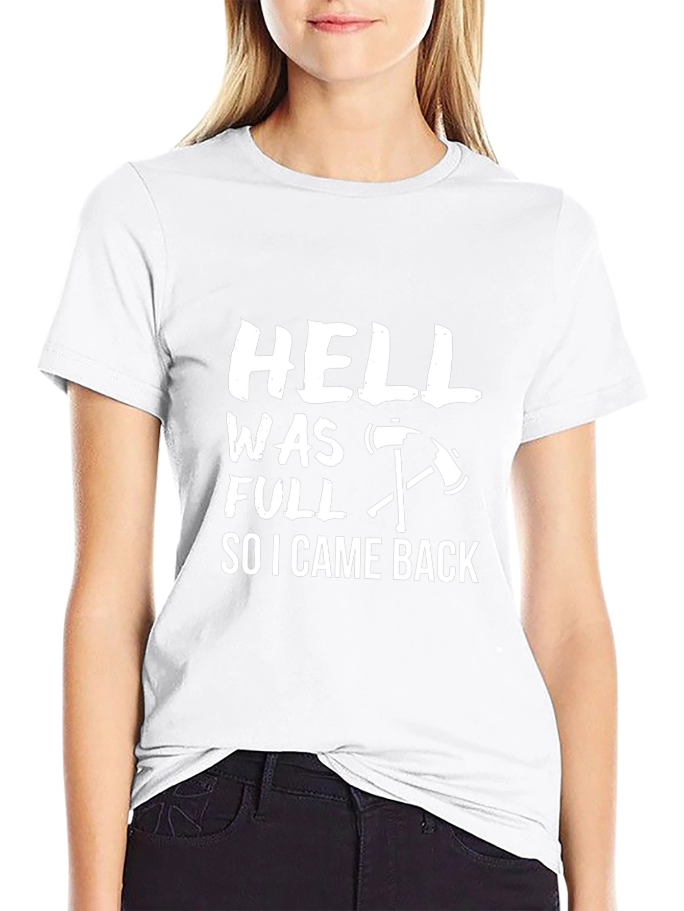 Hell Was Full Graphic Tee - Black T-Shirt