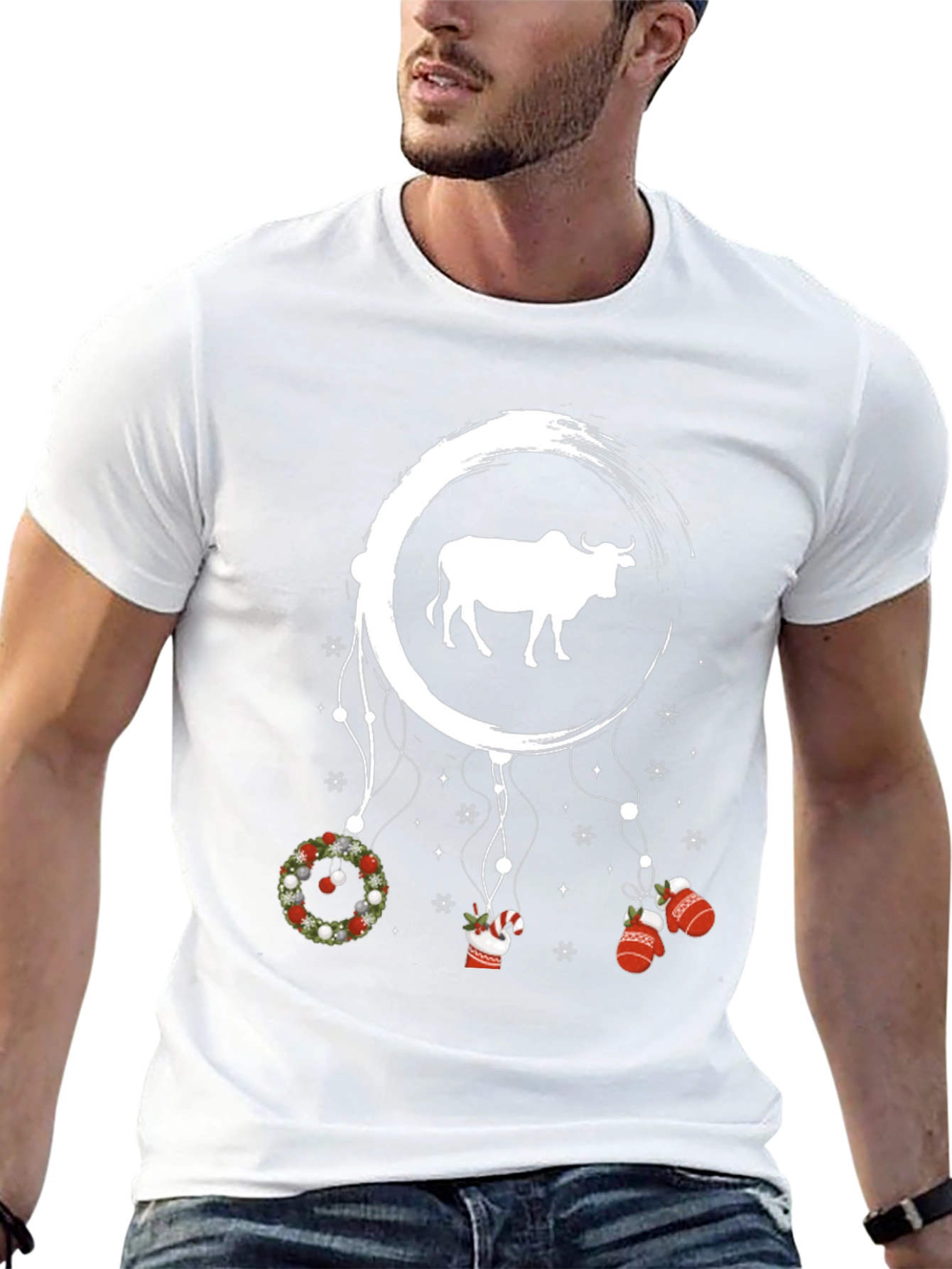 Festive Bull Dreamcatcher Graphic Tee