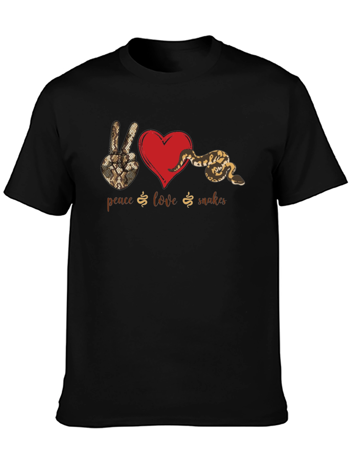 Peace Love Snakes Graphic T-Shirt