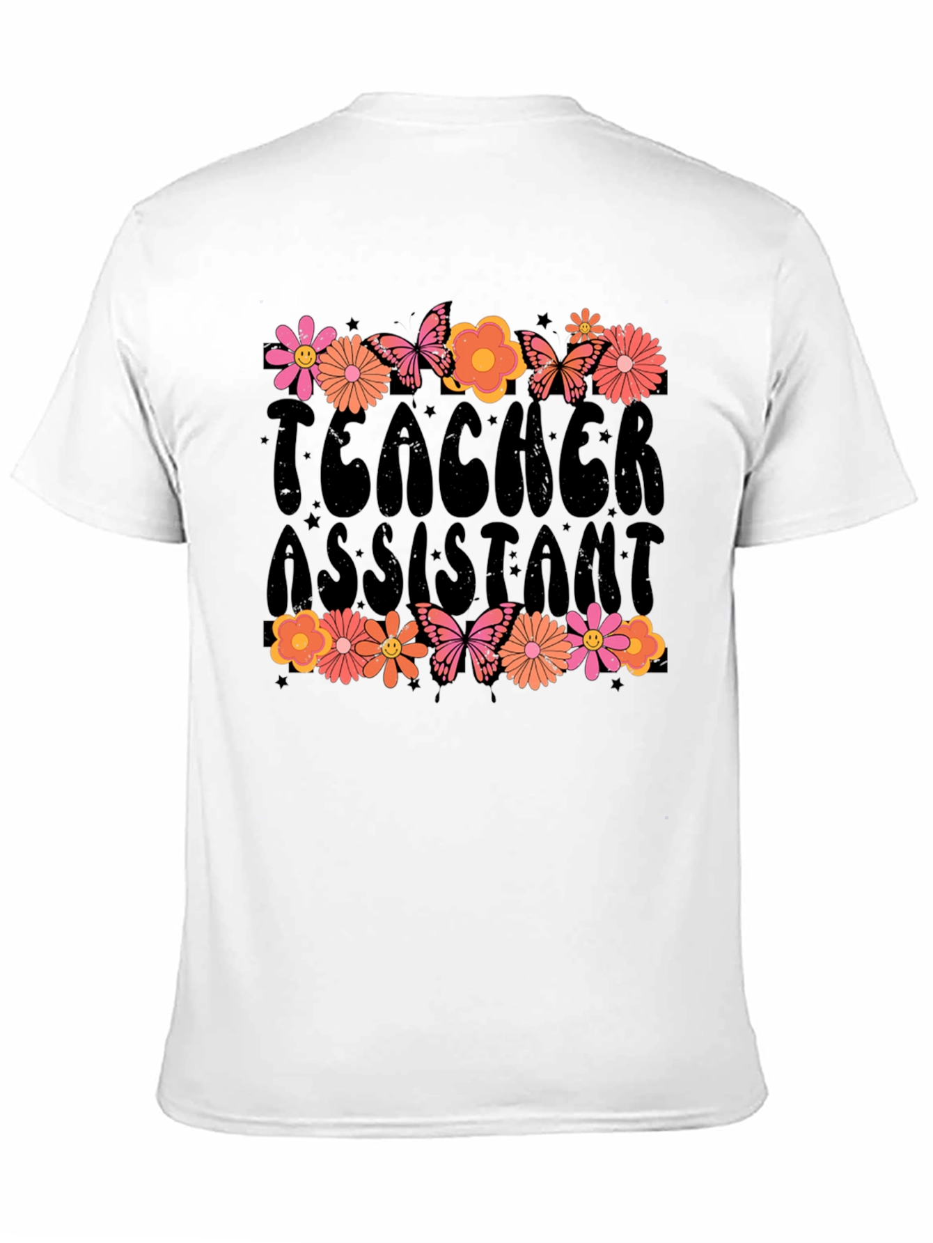 Teacher Assistant Floral Graphic T-Shirt