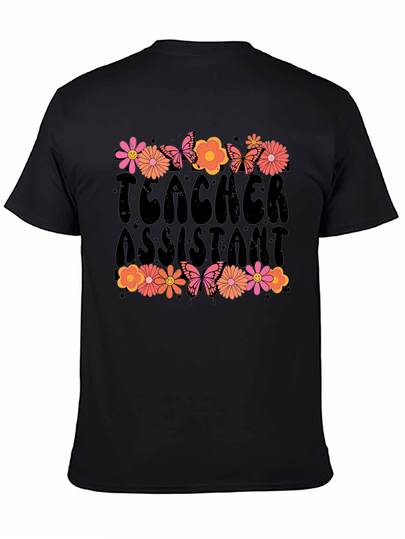 Teacher Assistant Floral Graphic T-Shirt