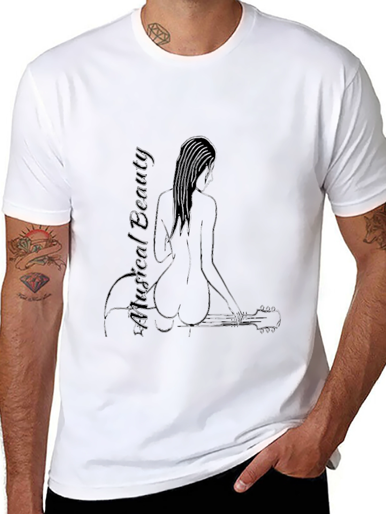 Musical Beauty T-Shirt - Black Graphic Tee