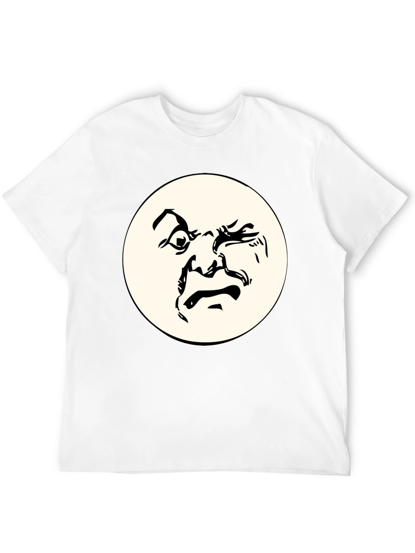 Abstract Face Graphic Black T-Shirt - Unique Design