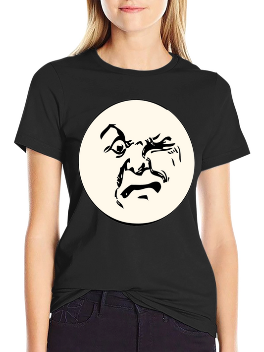 Abstract Face Graphic Black T-Shirt - Unique Design