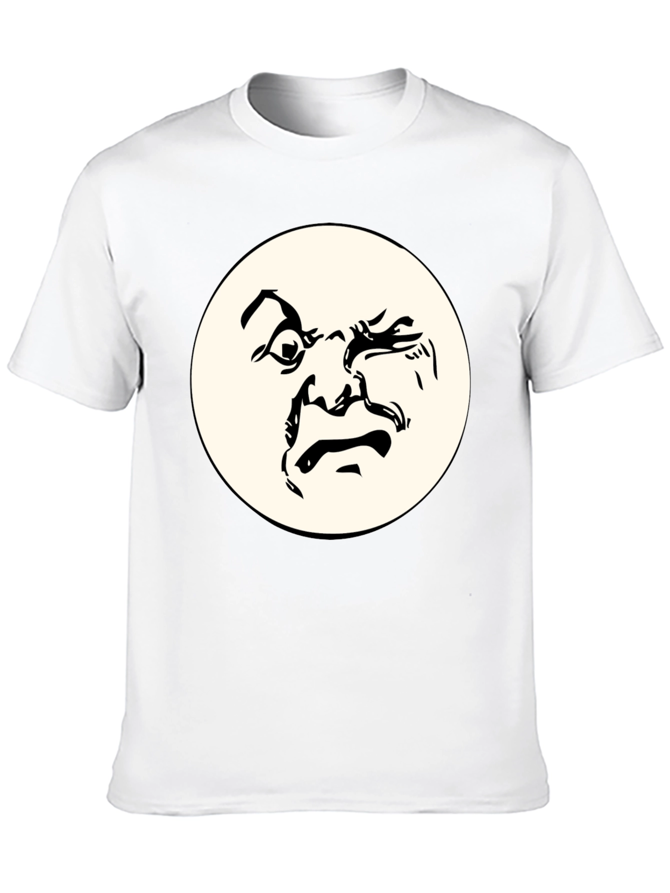 Abstract Face Graphic Black T-Shirt - Unique Design
