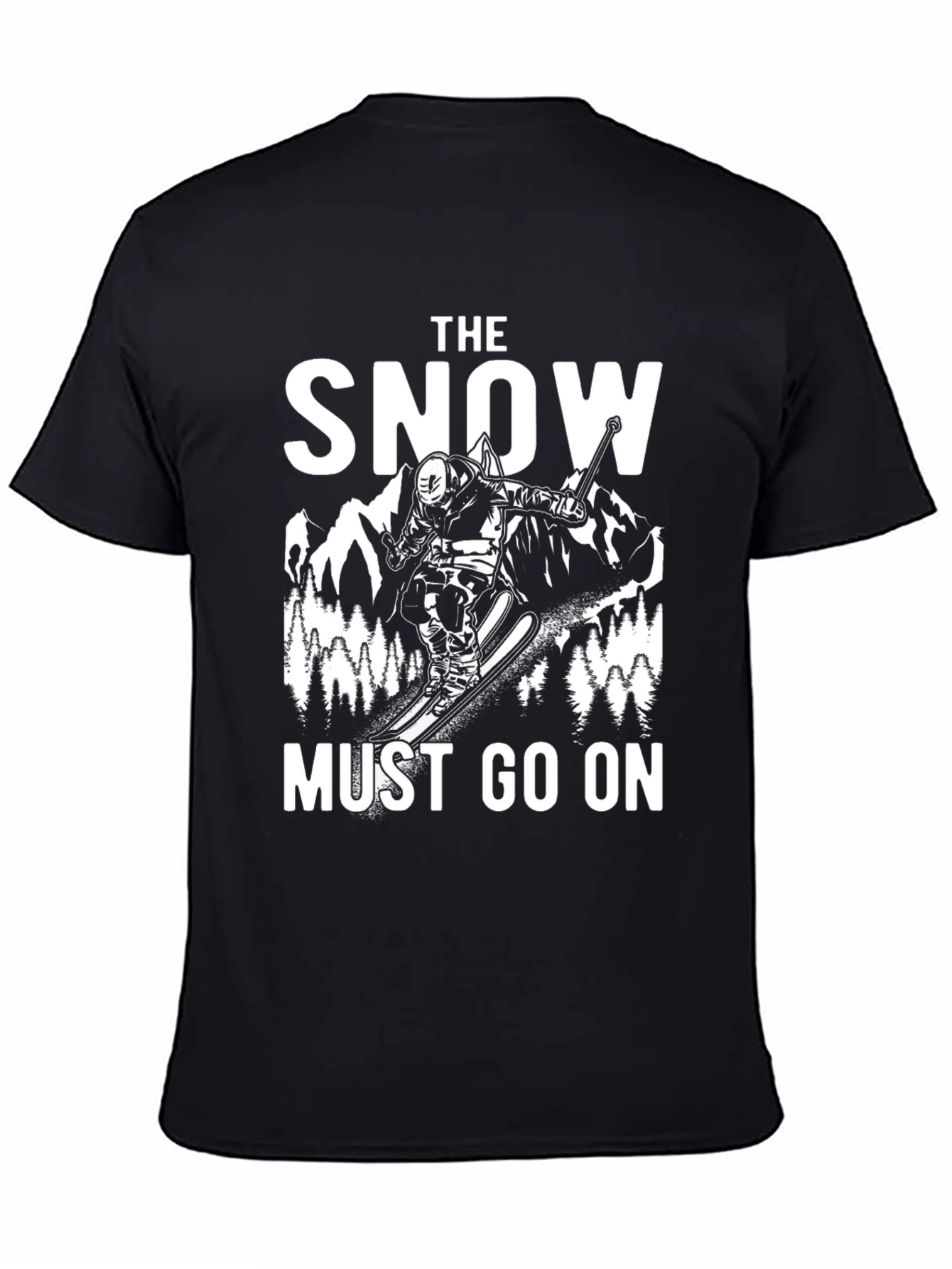 Snow Must Go On Black Graphic T-Shirt