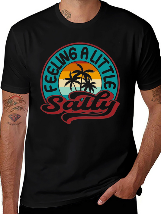 Feeling A Little Salty T-Shirt - Palm Tree Graphic