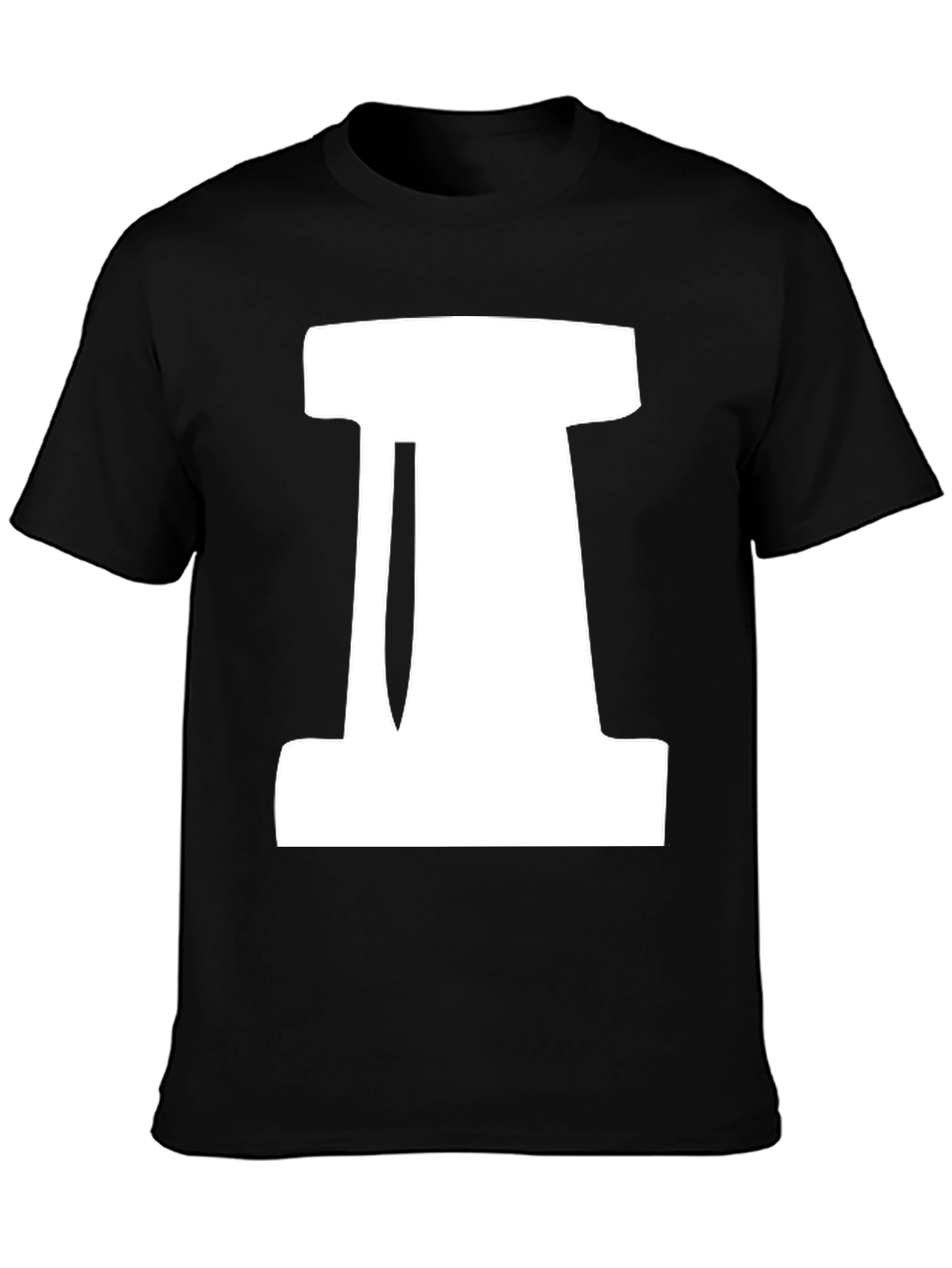 Geometric White Design on Black Unisex T-Shirt