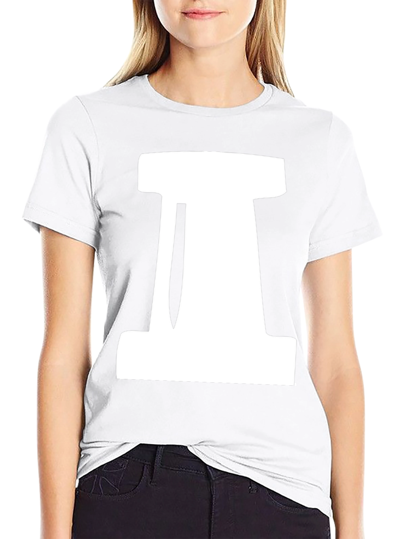 Geometric White Design on Black Unisex T-Shirt