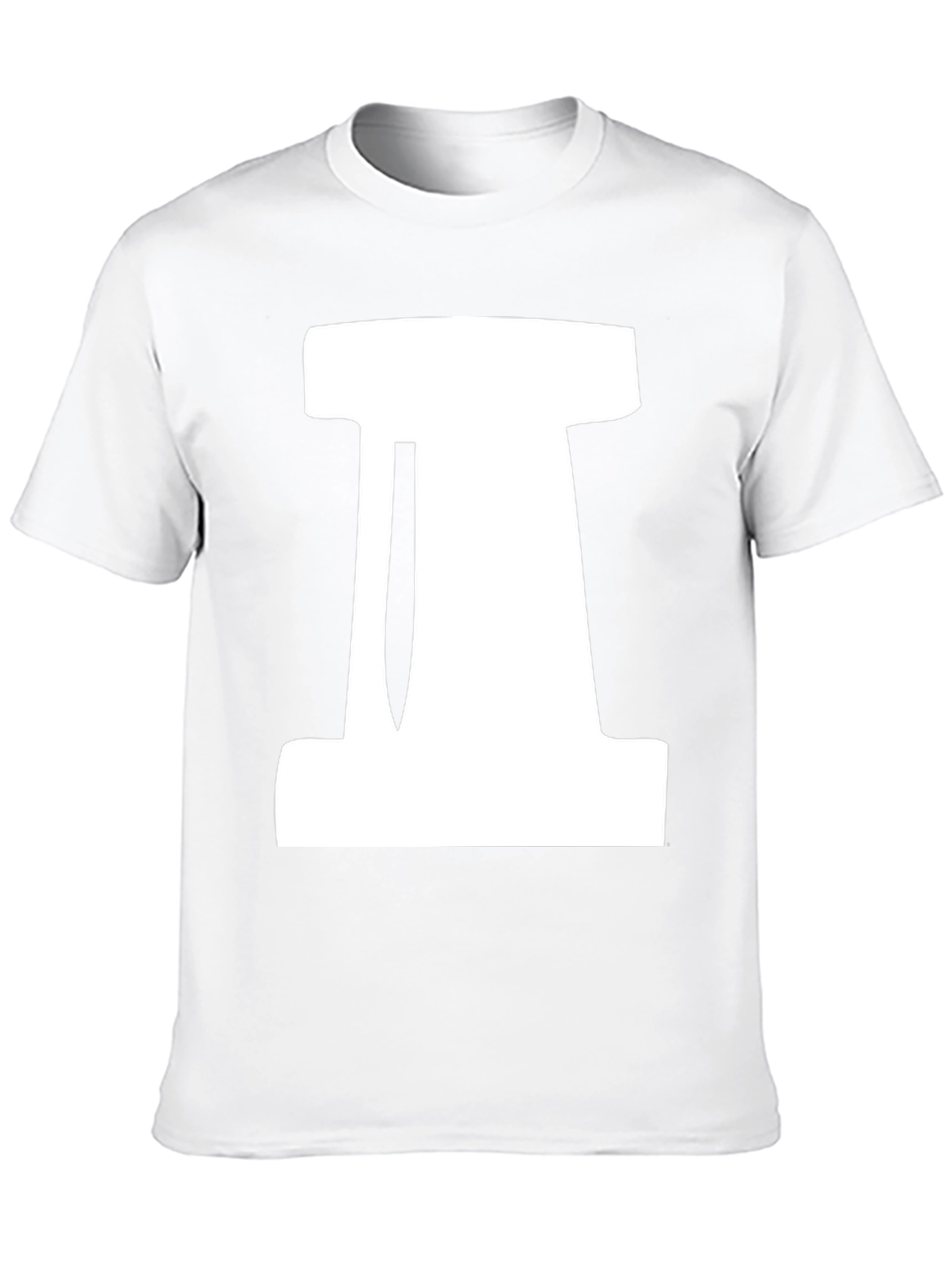 Geometric White Design on Black Unisex T-Shirt