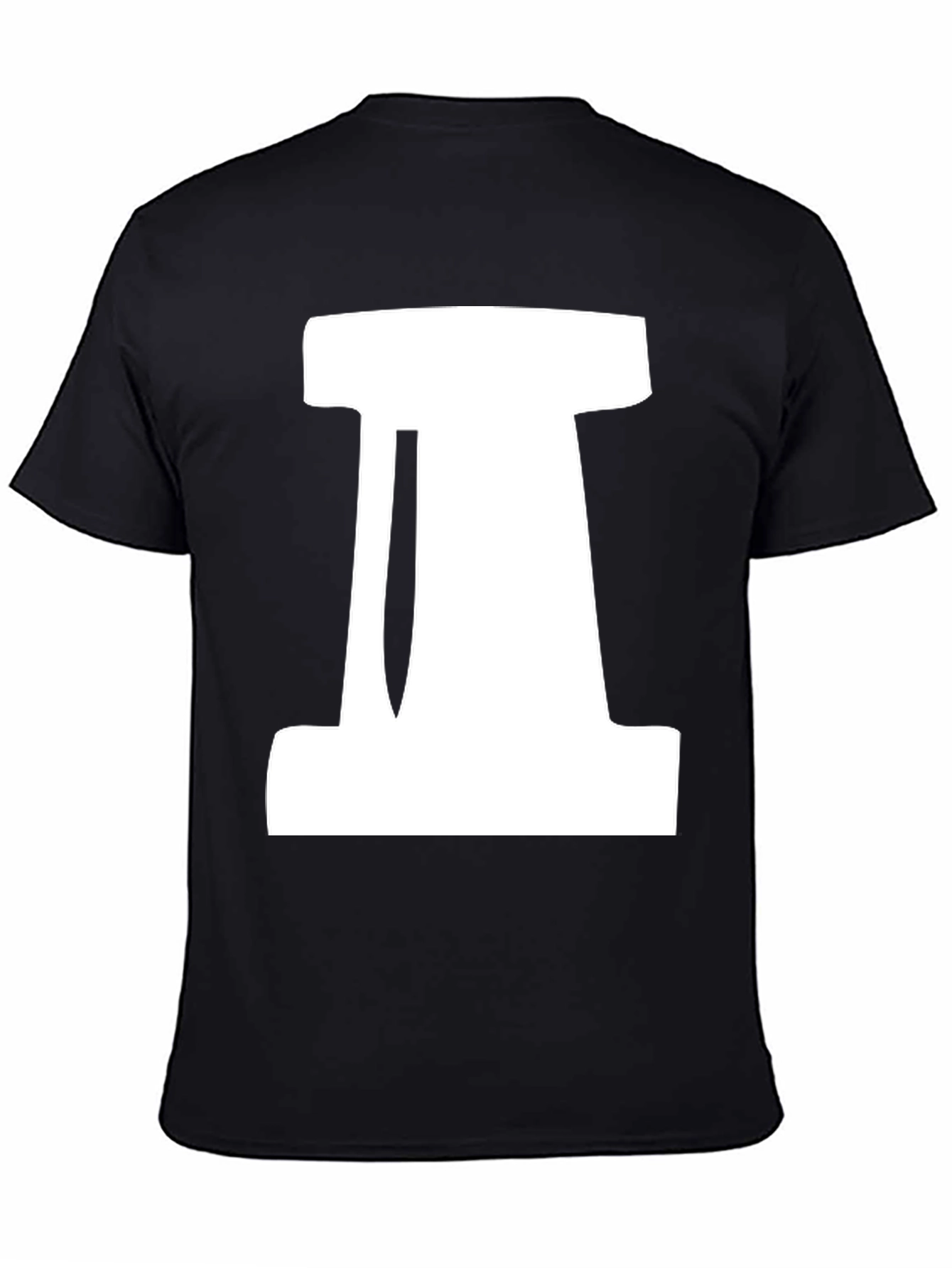 Geometric White Design on Black Unisex T-Shirt