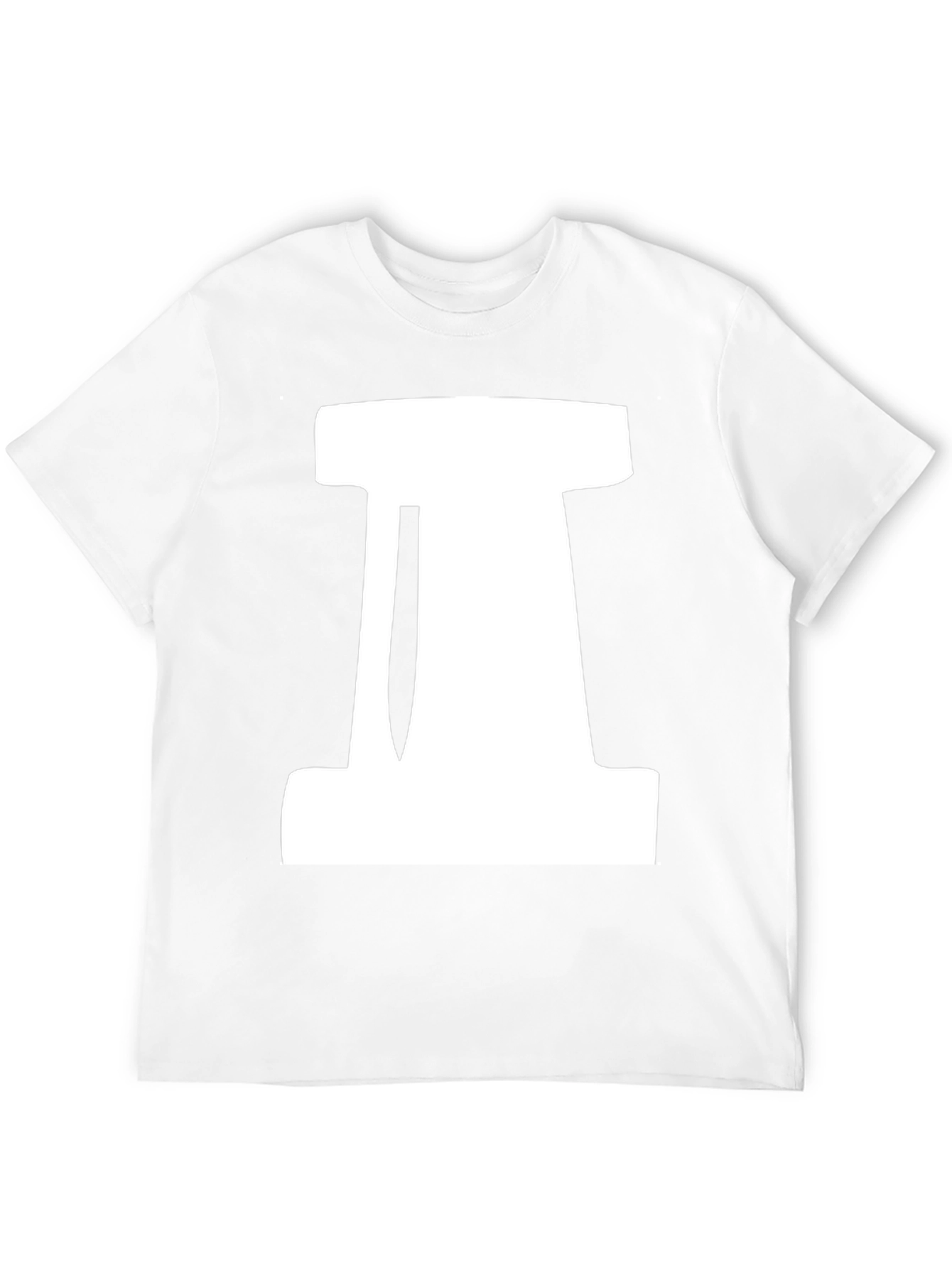 Geometric White Design on Black Unisex T-Shirt