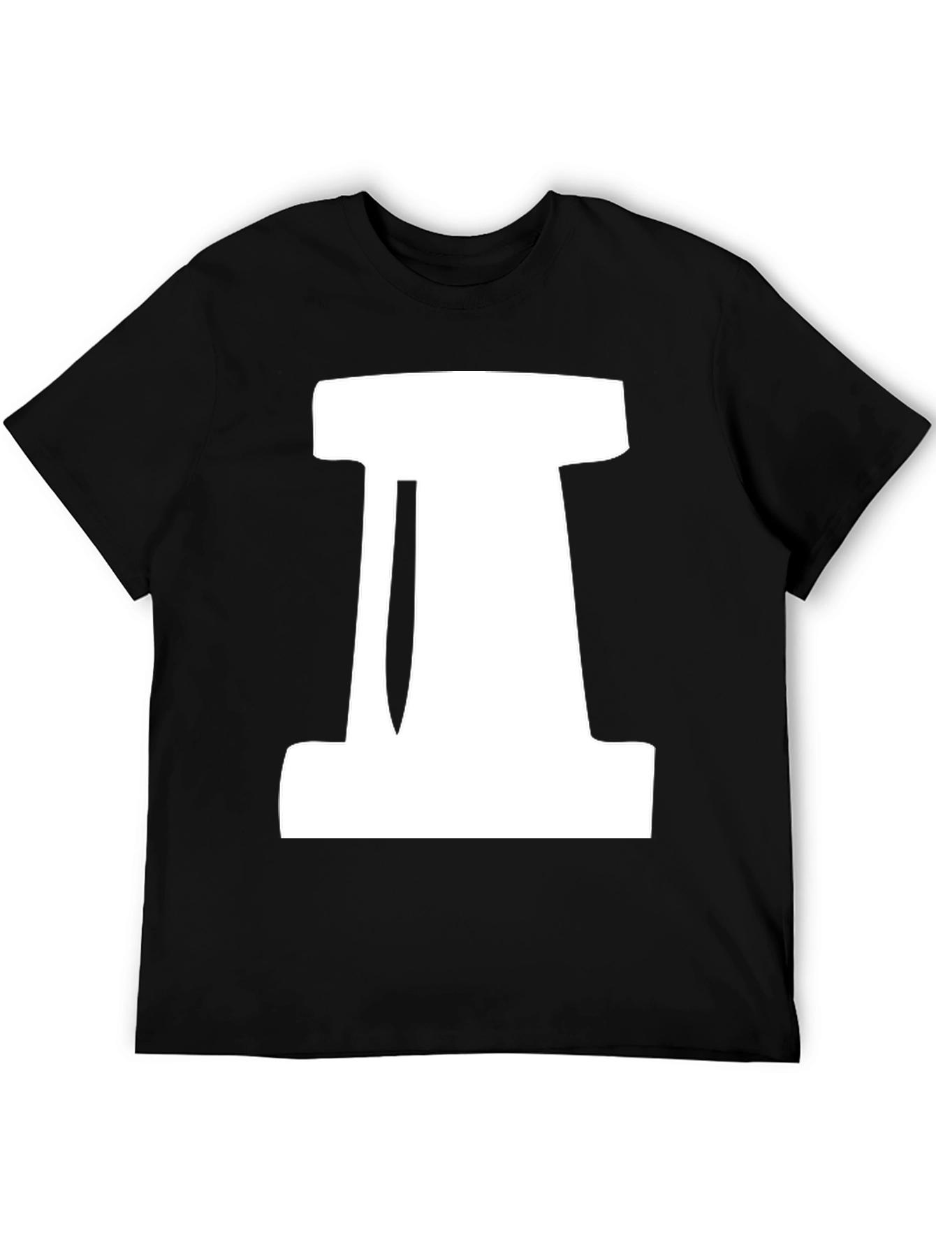Geometric White Design on Black Unisex T-Shirt