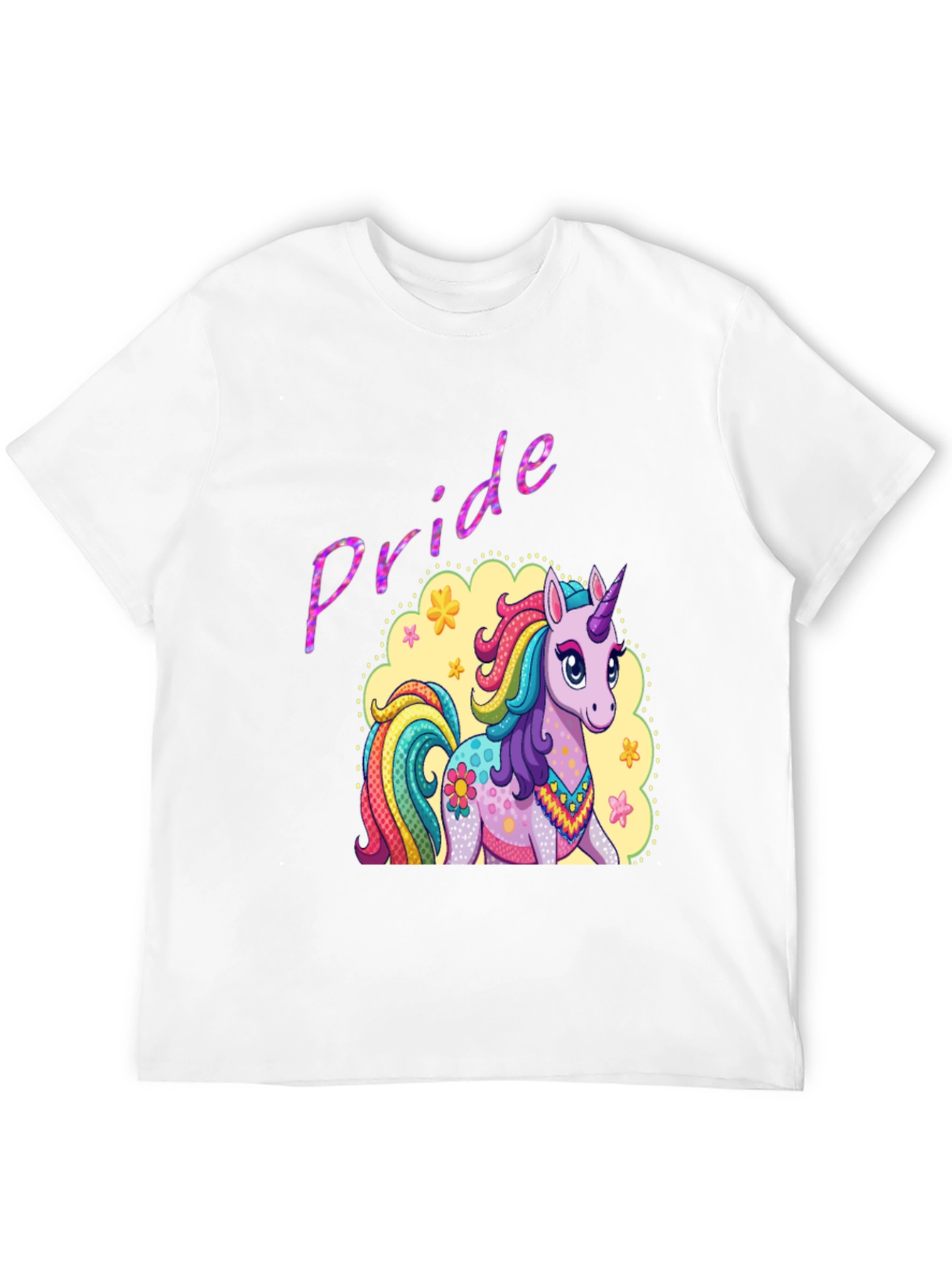Pride Unicorn Graphic Tee - Black