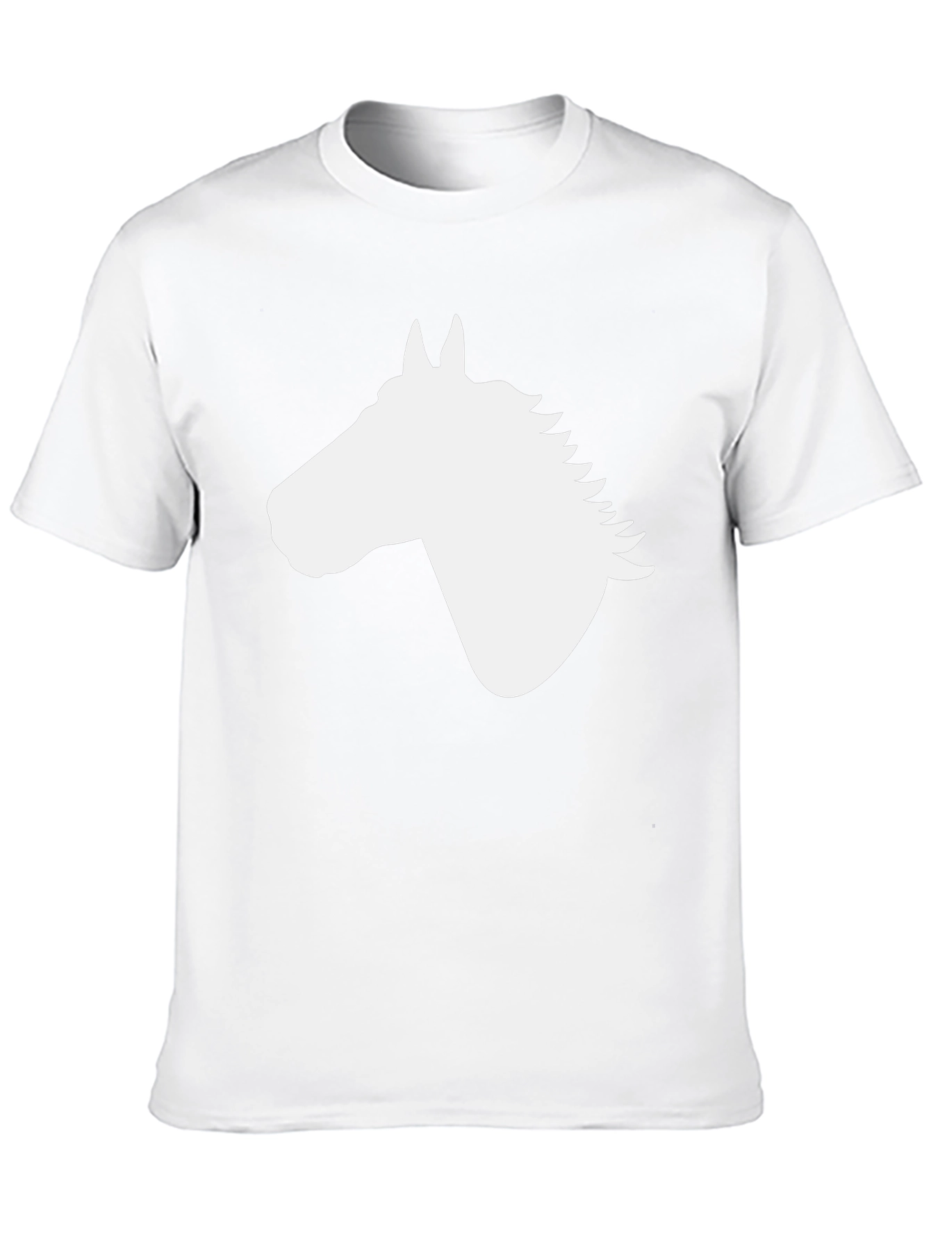 Horse Silhouette Graphic Tee - Black Cotton Blend