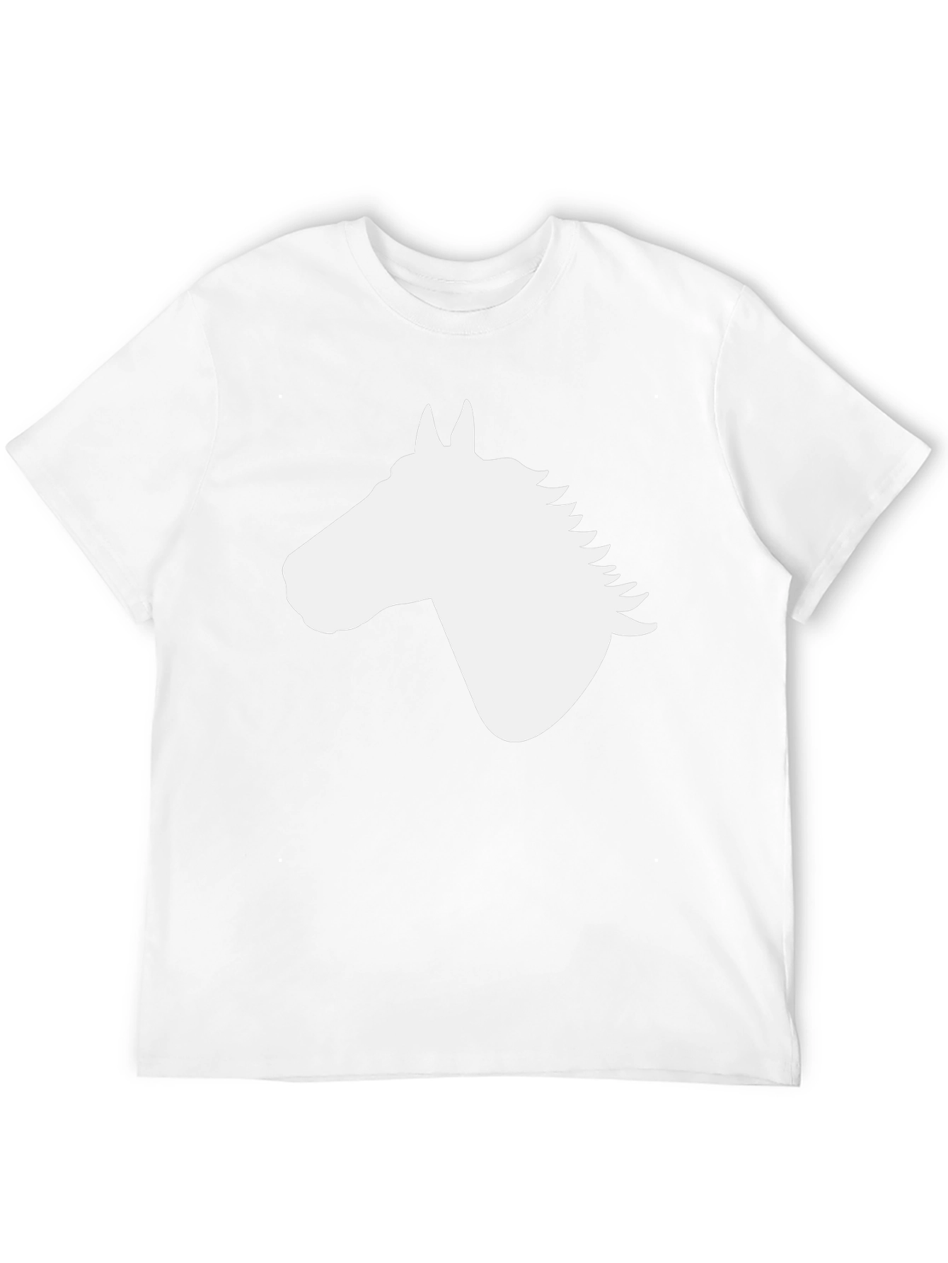 Horse Silhouette Graphic Tee - Black Cotton Blend