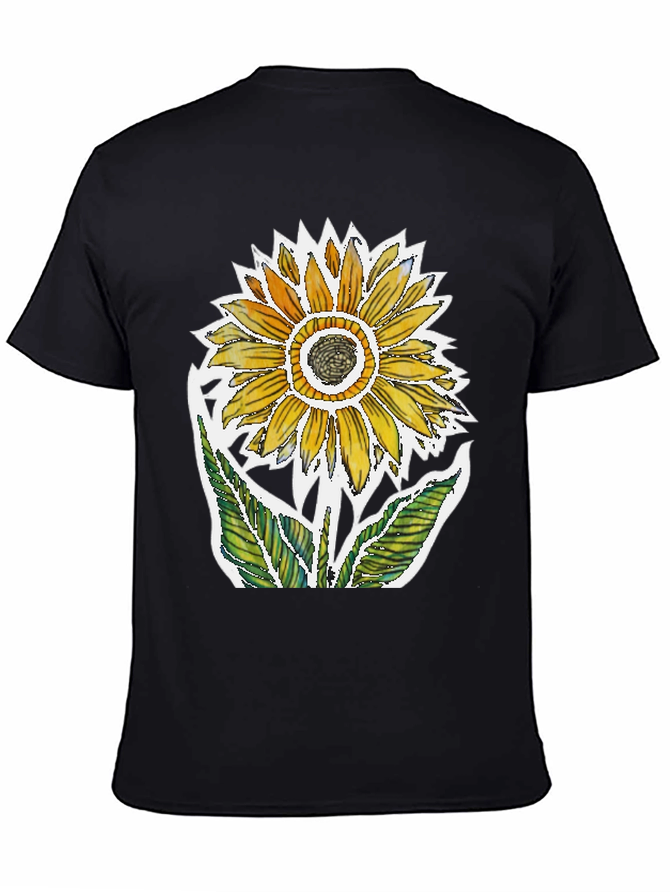 Sunflower Graphic Tee - Artistic Floral Design