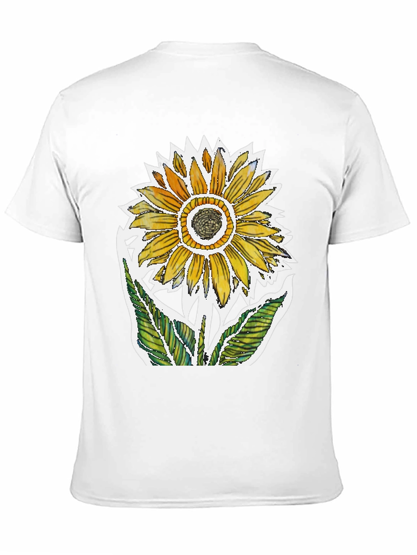Sunflower Graphic Tee - Artistic Floral Design